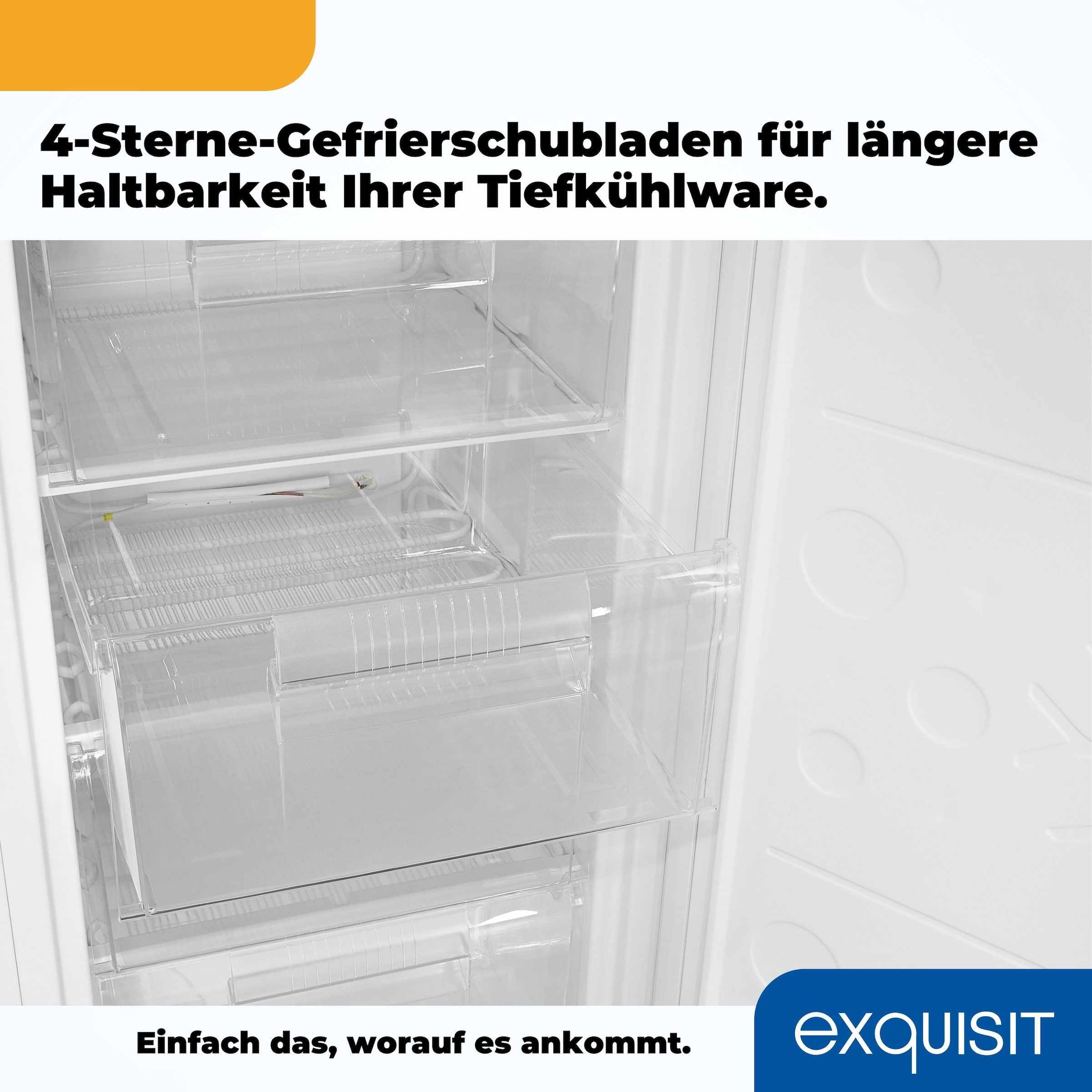 exquisit Gefrierschrank »GS145-051D weiss«, 125,9 cm hoch, 54 cm breit