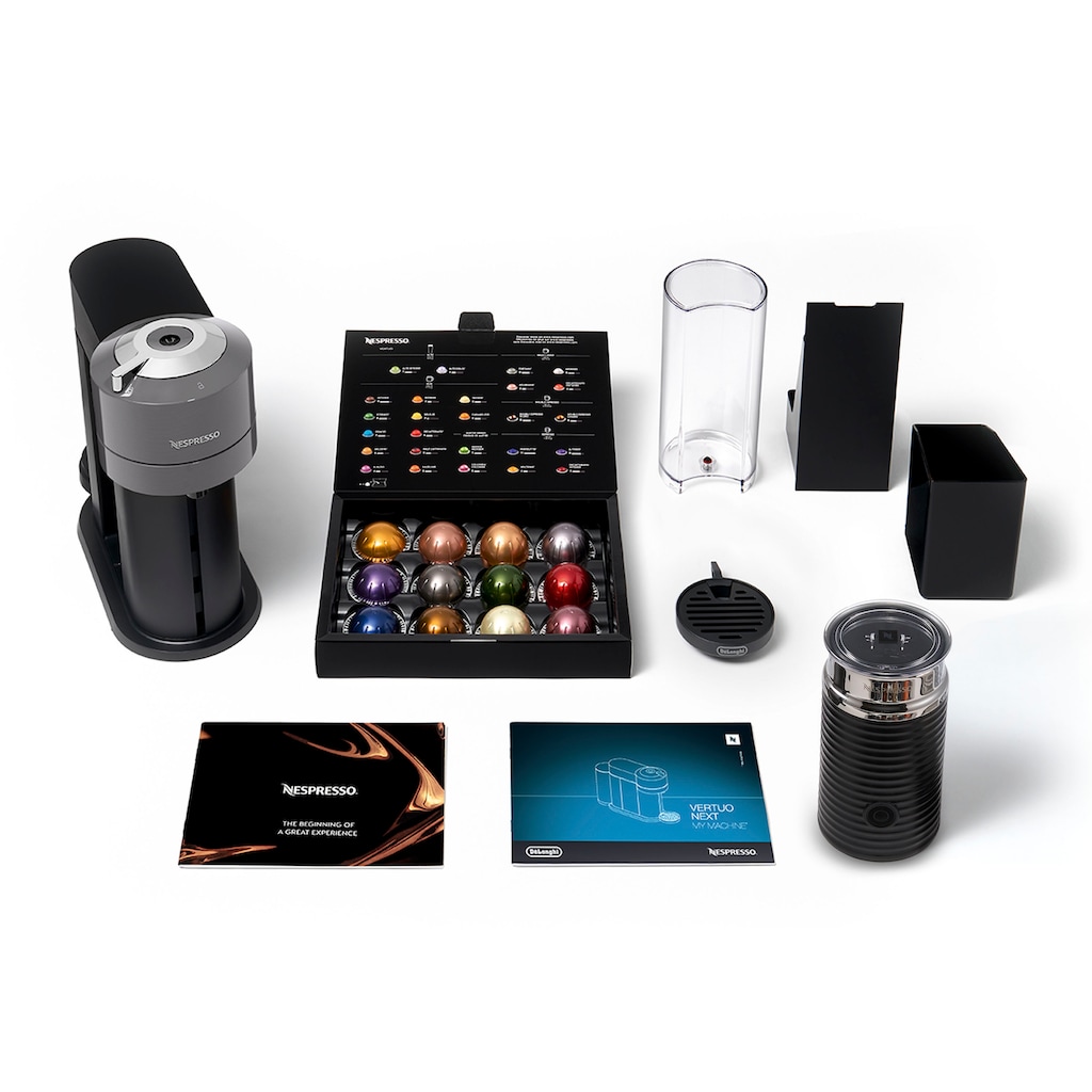 Nespresso Kapselmaschine »Vertuo Next Bundle ENV 120.GYAE von DeLonghi, Dark Grey«