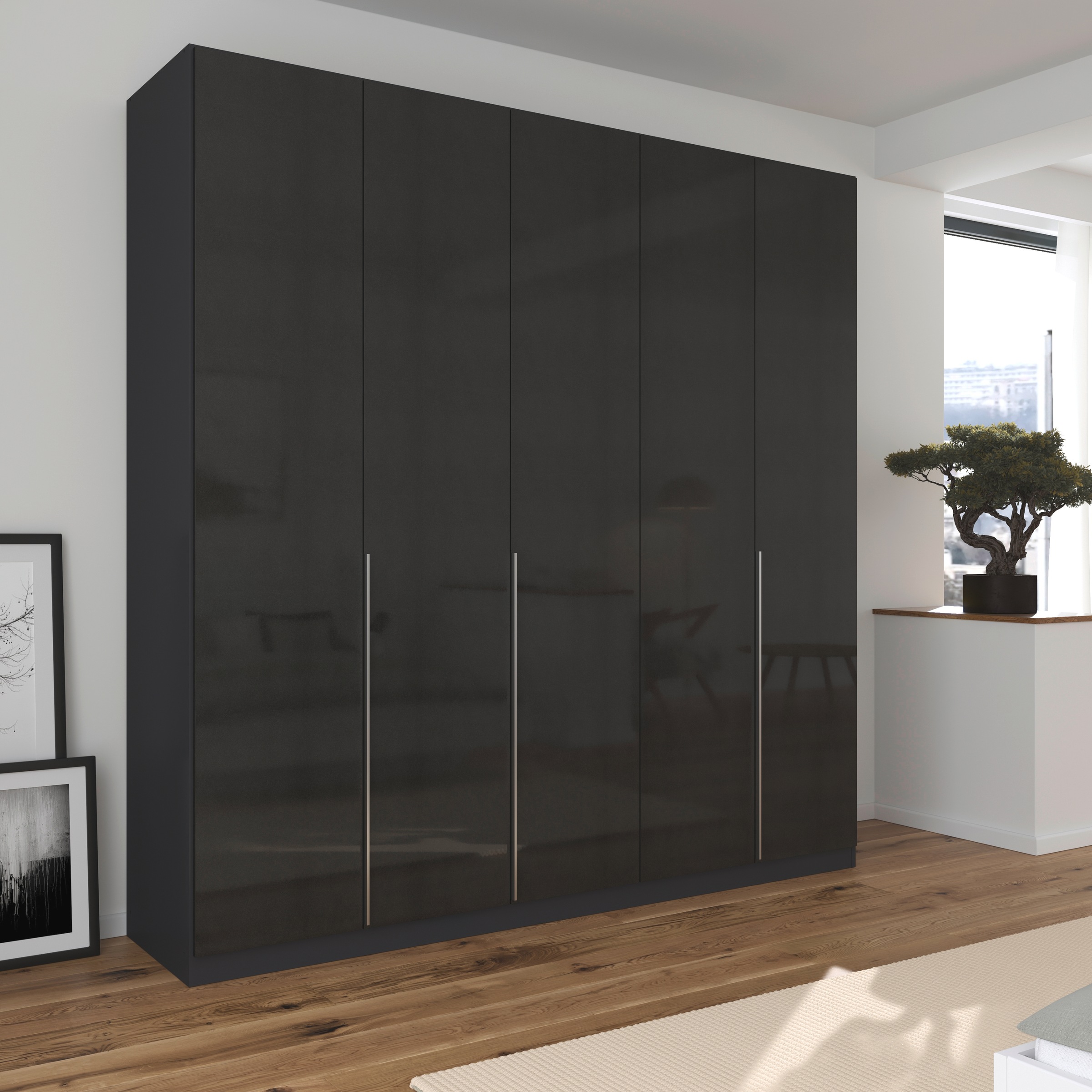 rauch Drehtürenschrank »Kleiderschrank Schrank Garderobe AGORDO TOPSELLER Schlafzimmer«, (in zwei Griff-Farben mit Dekor- oder Hochglanzfront), durchdachte Innenausstattung, in 6 Breiten und 2 Höhen MADE IN GERMANY