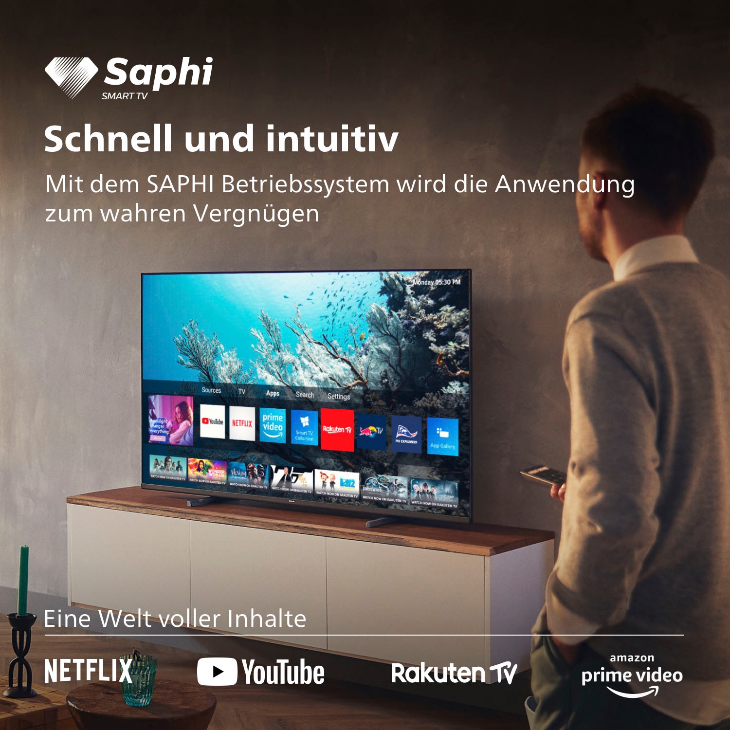 Philips LED-Fernseher »50PUS7657/12«, Zoll, cm/50 126 OTTO 4K kaufen bei Ultra Smart-TV HD