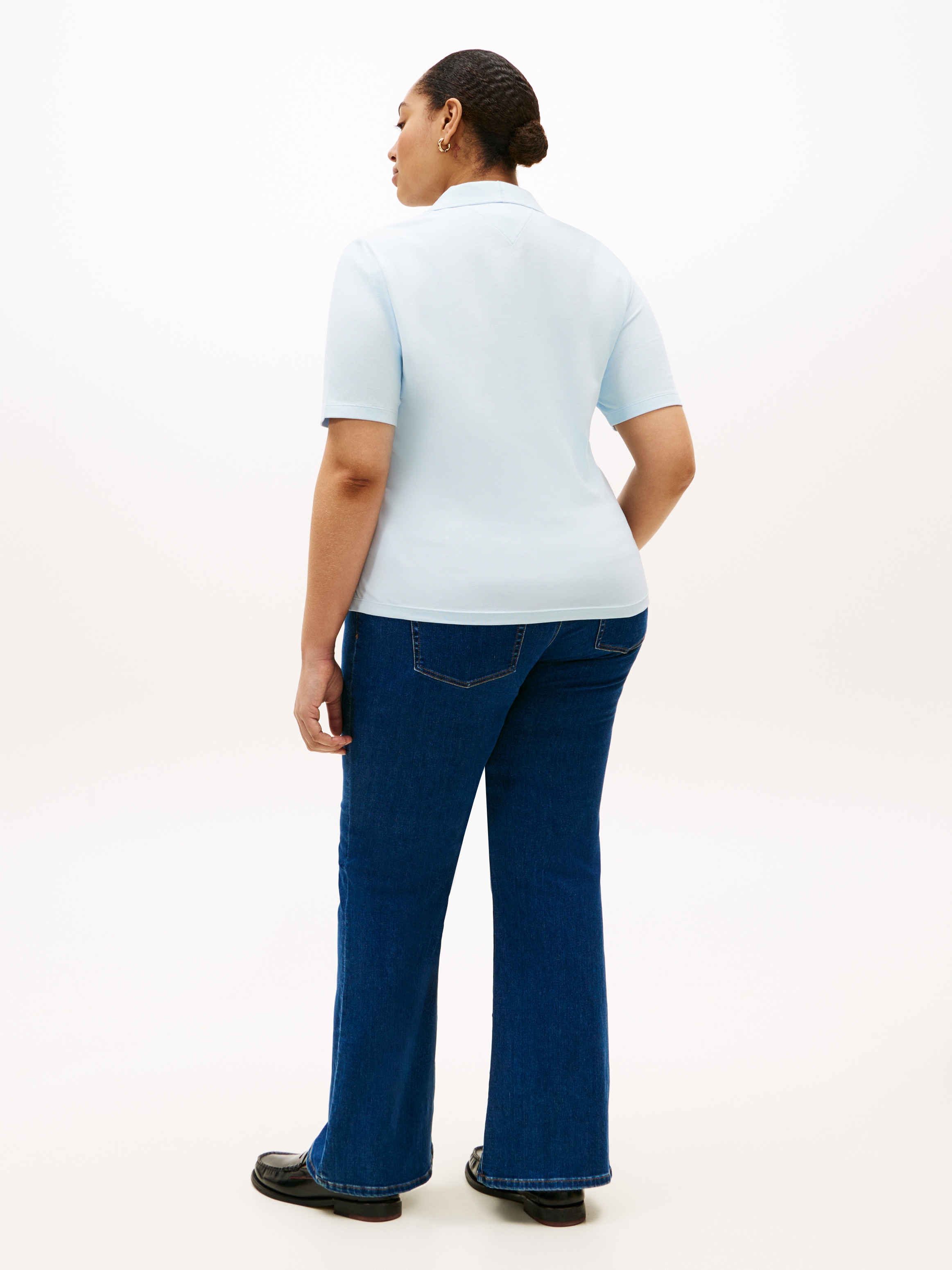 Tommy Hilfiger Curve Poloshirt »CRV 1985 REG PIQUE POLO SS« in großen Größen, Piqué-Qualität