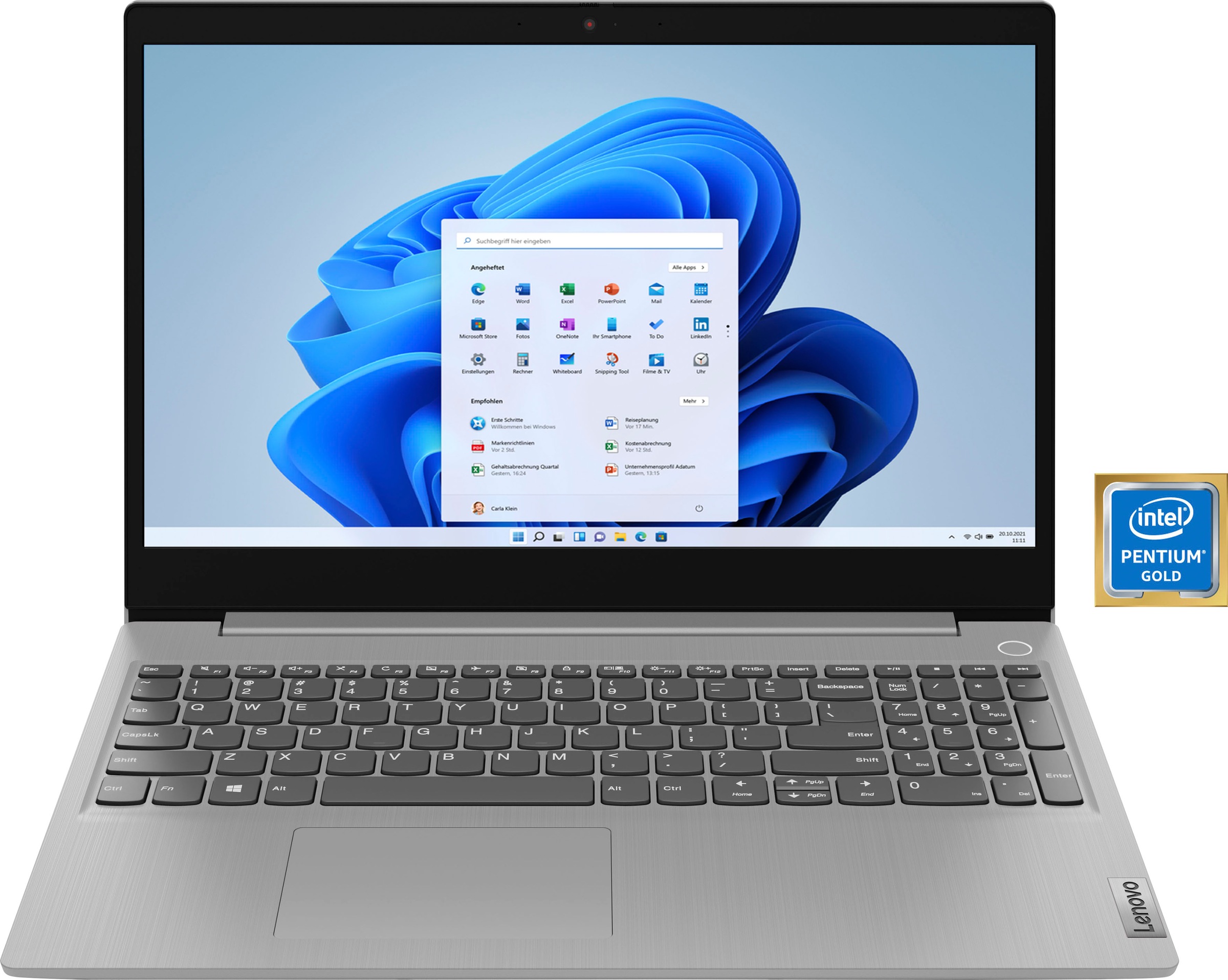Lenovo Notebook »IdeaPad 3 15ITL05«, (39,62 cm/15,6 Zoll), Intel, Pentium Gold, UHD Graphics, 512 GB SSD