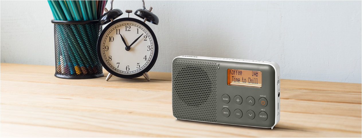 Sangean Digitalradio (DAB+) »DPR-64 (Pocket 640)«, (Digitalradio (DAB+)-FM-Tuner mit RDS), integr. Akku, Lautsprecher