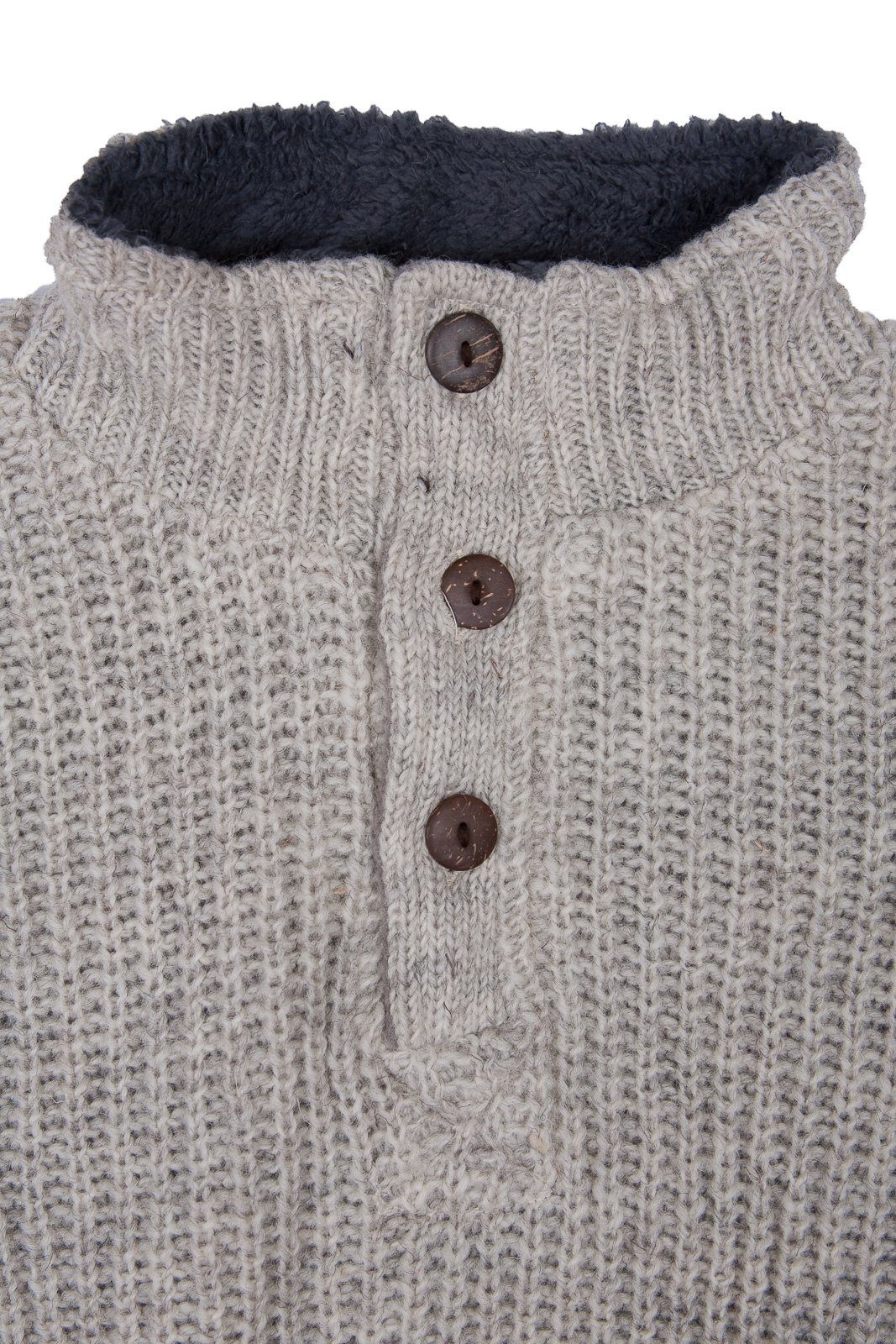 DEPROC Active Strickfleecejacke »Wollpullover mit Fleece ELKFORD MEN«