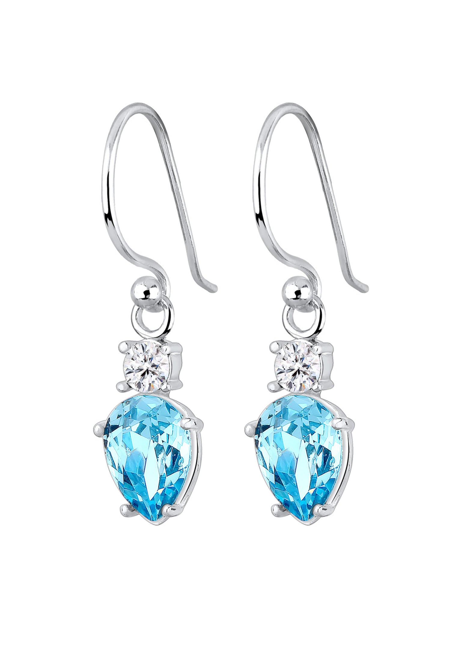 Elli Paar Ohrhänger »Ohrringe Ohrhänger Tropfen Helblau 925 Sterling Silber, mit Kristallen von Swarovski®«