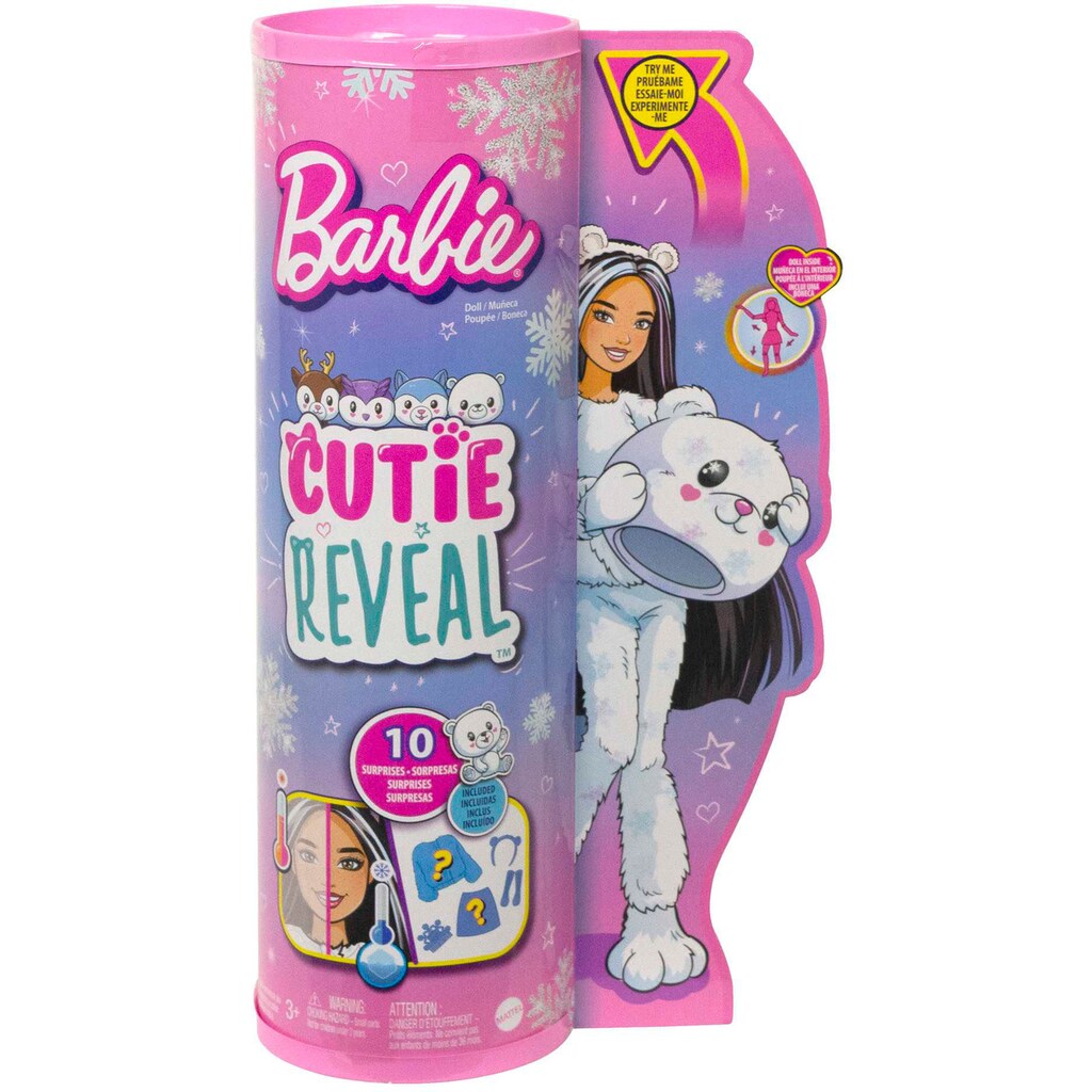 Barbie Anziehpuppe »Cutie Reveal Winter Sparkle Series, Polar Bear«