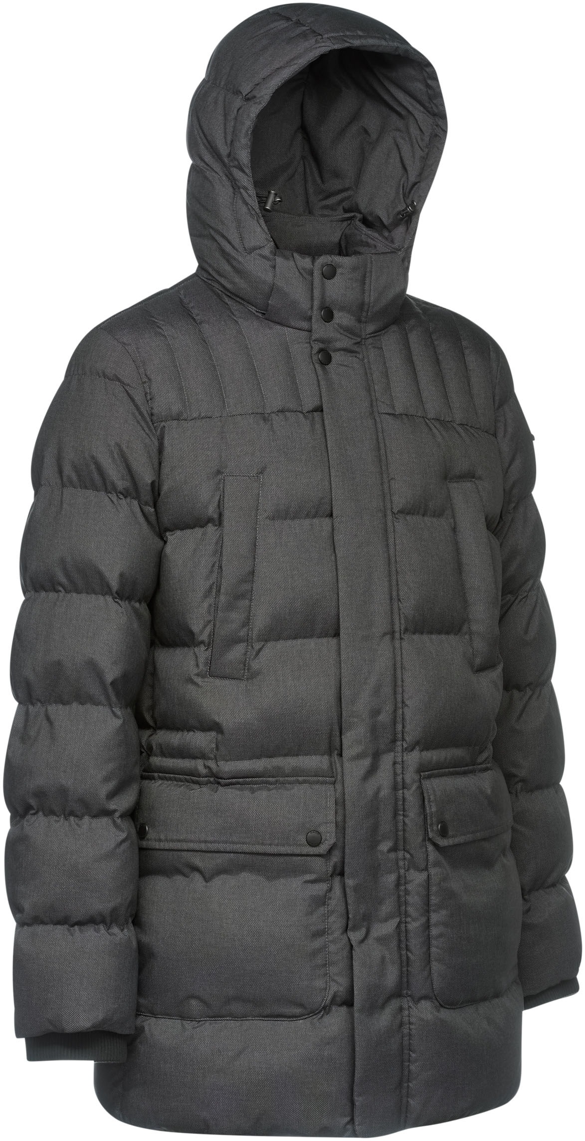 Geox Langjacke »SANFORD«, mit Kapuze, in melierter Optik, 4 Taschen, Kapuze, modische Steppung