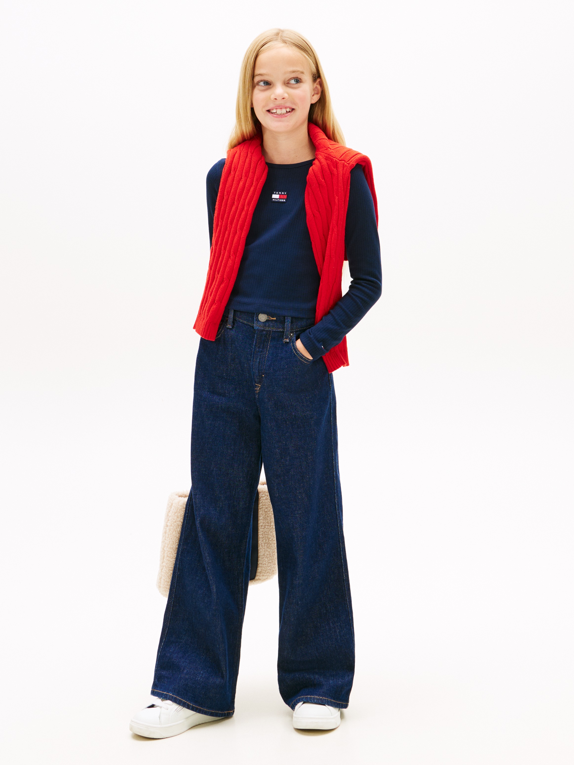 Tommy Hilfiger Langarmshirt Kinder bis 16 Jahre, mit Rundhalsausschnitt