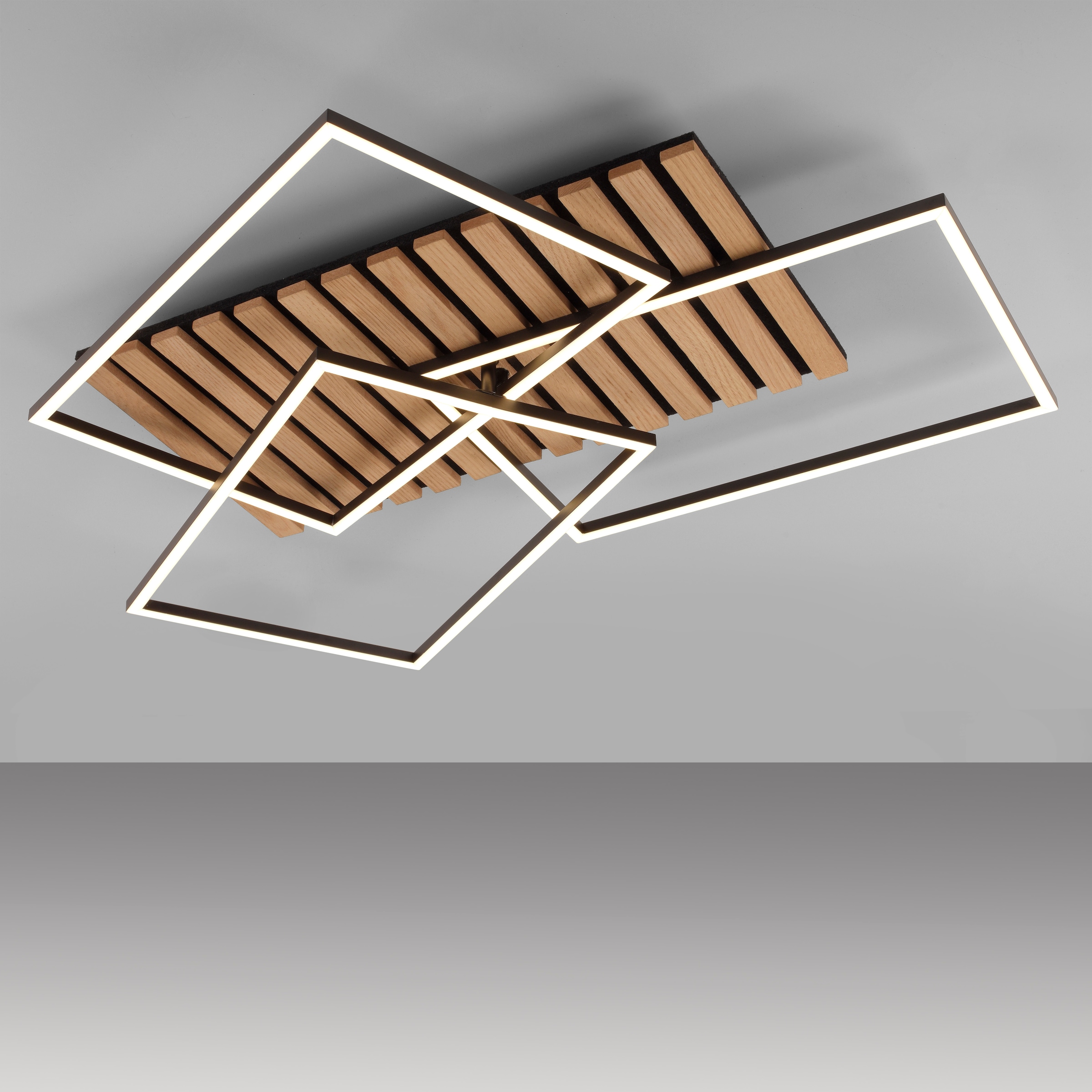 andas Deckenleuchte »Unnestad Akustikpaneele«, 1 flammig, Leuchtmittel LED-Board | LED fest integriert, Frame schwenkbar, Holz, Akustik, Paneele