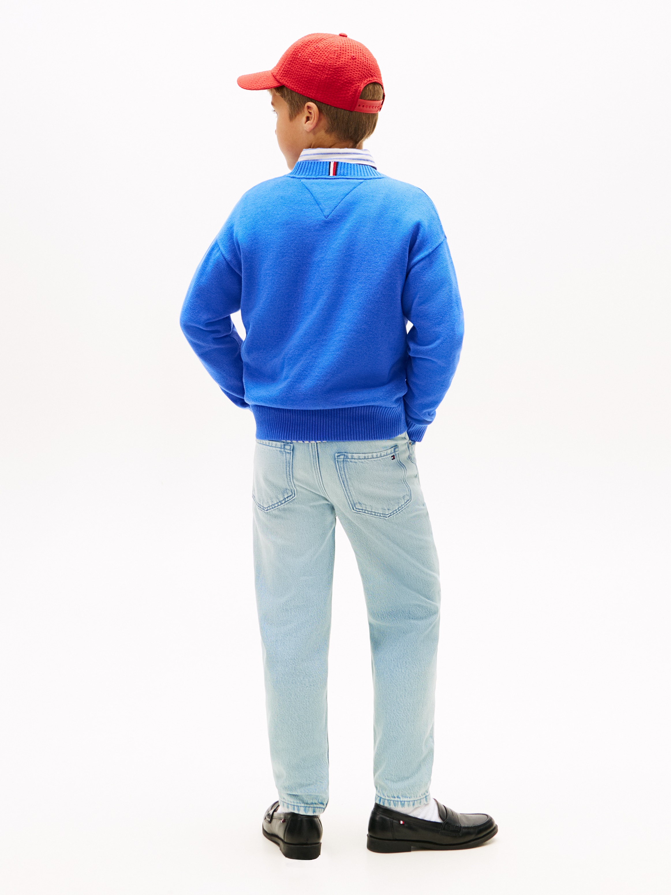 Tommy Hilfiger Strickpullover »WAVY FLAG SWEATER LS« Kinder bis 16 Jahre, Rundhals