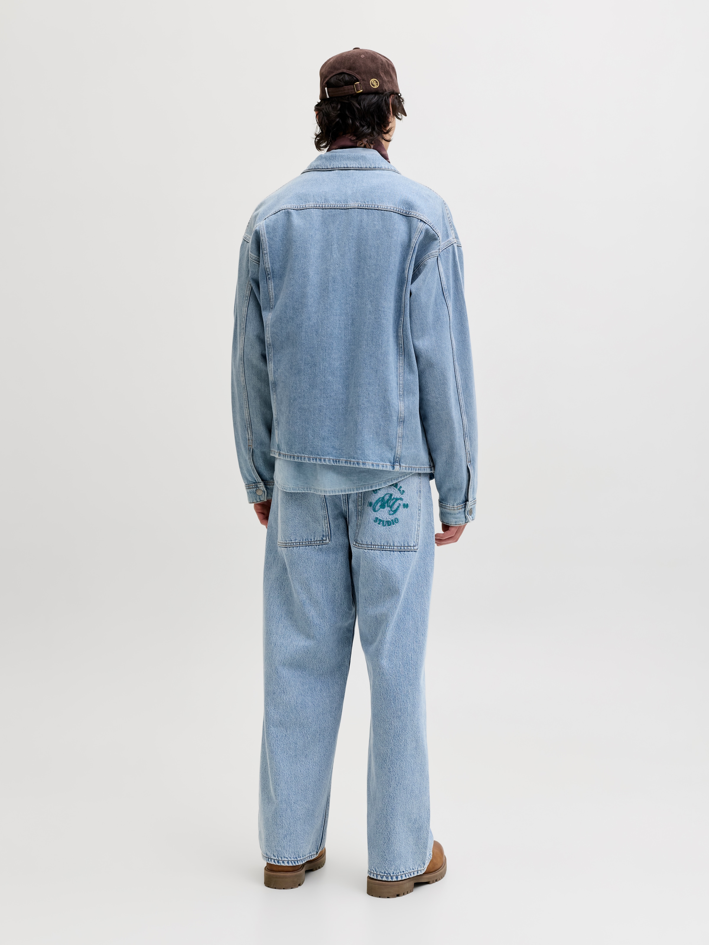 Jack & Jones Weite Jeans »JJIDAVE JJJAX AKM 165 LN« Baumwolle