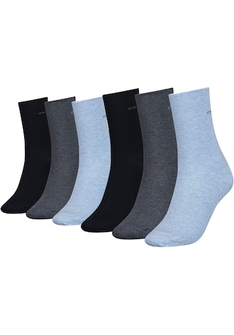 Socken, (Packung, 6 Paar), CALVIN KLEIN CREW SOCKS
