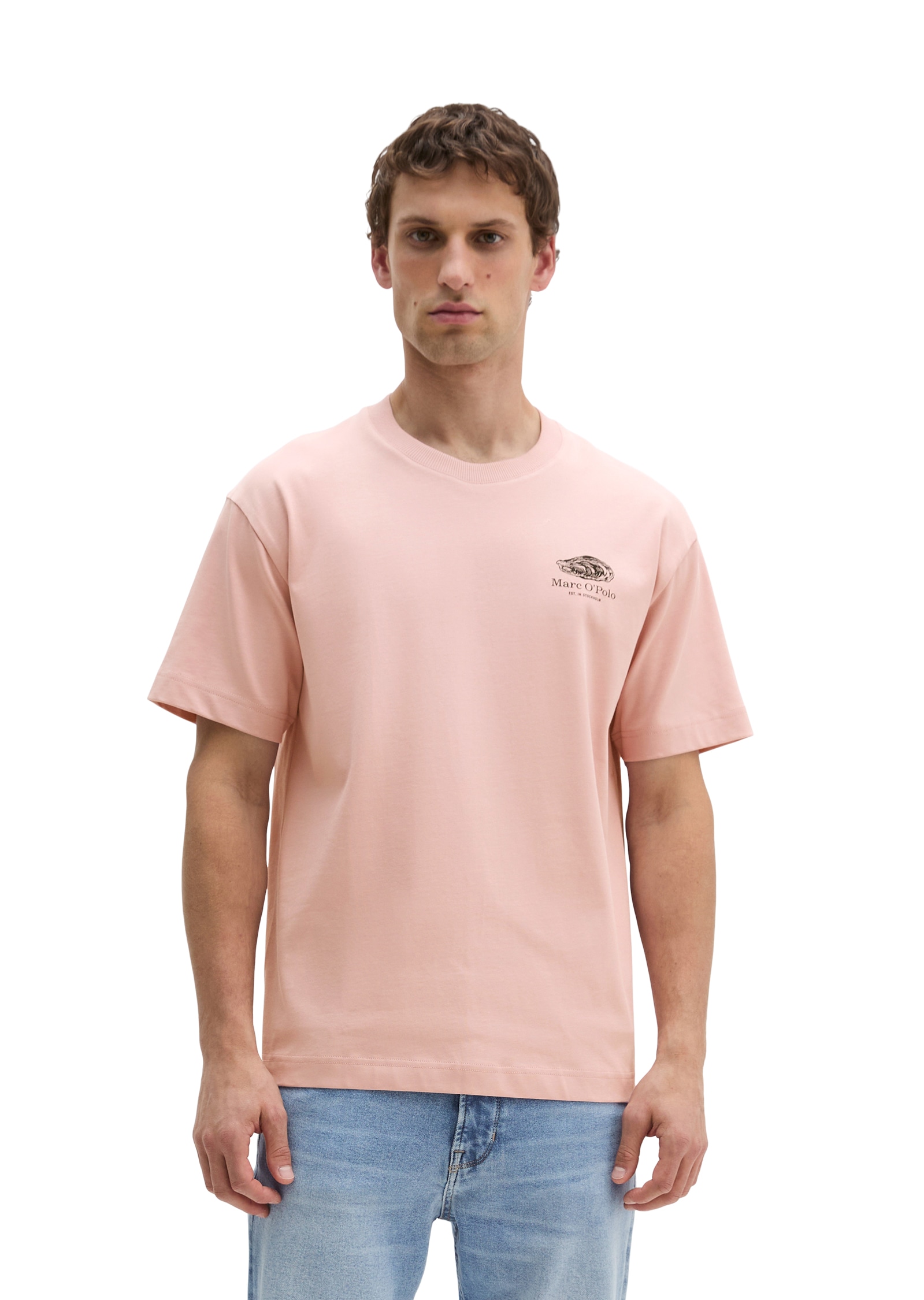 Marc O'Polo T-Shirt loose mit maritinem Rückenprint