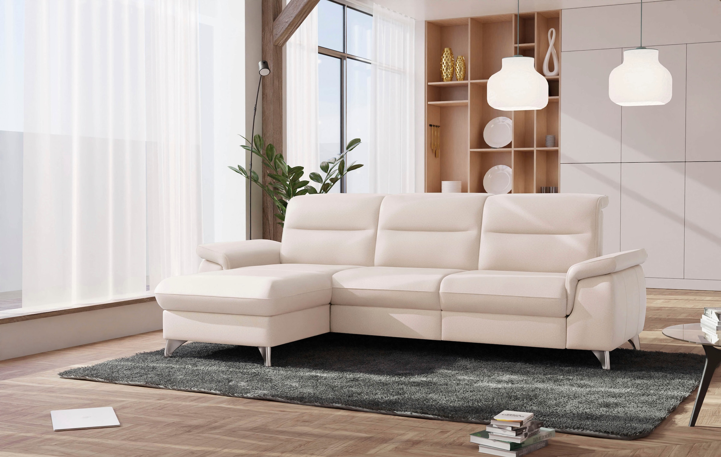 sit&more Ecksofa »Astoria L-Form« wahlweise mit motorischer Relaxfunktion