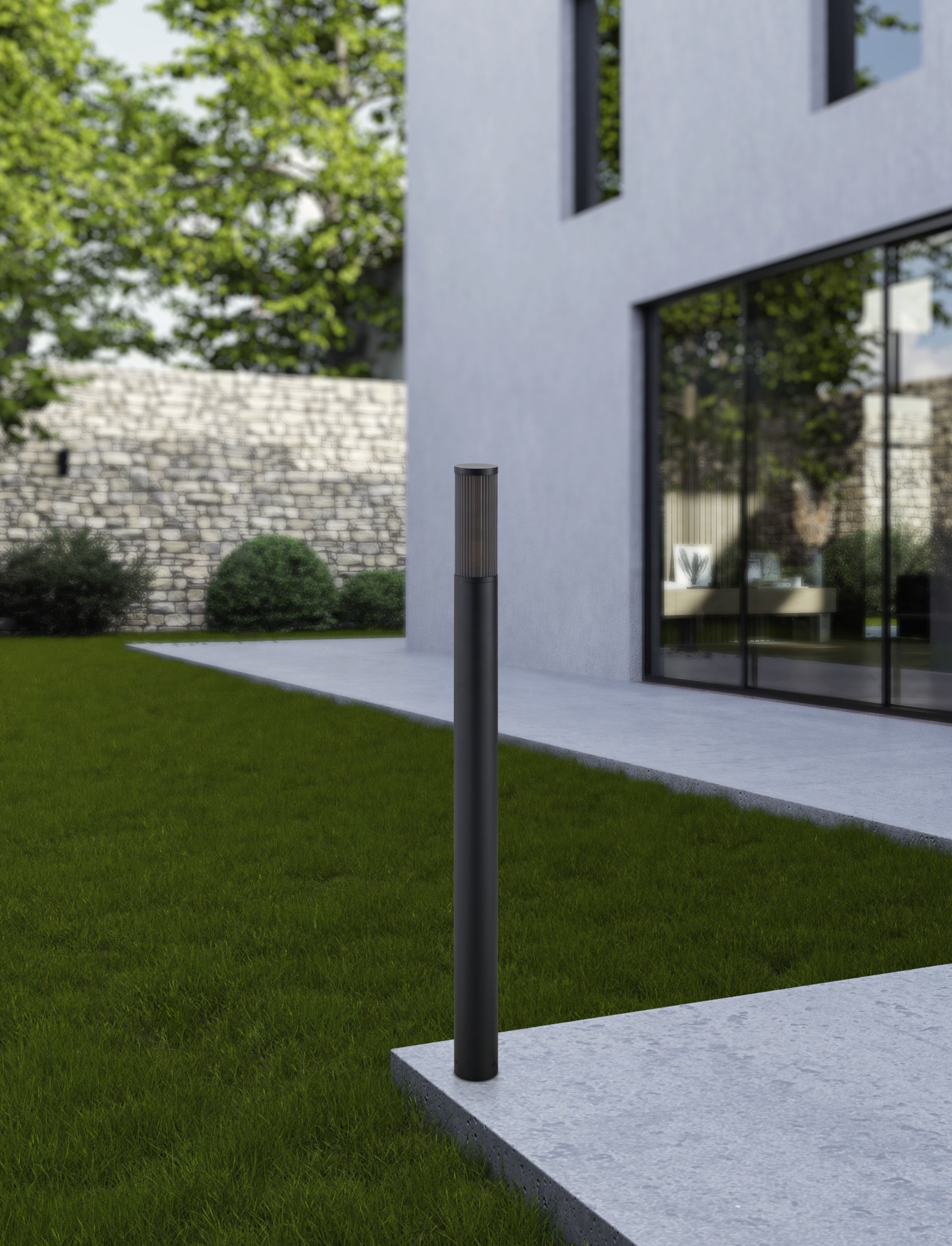 EGLO Stehlampe »SALLE Stehlampe - Alu, Kunststoff - E27 - 1X15W - IP54« E27 1 Stk. Außenstehlampe, Wegeleuchte, Außen-Stehleuchte, H110 x Ø7,5 cm