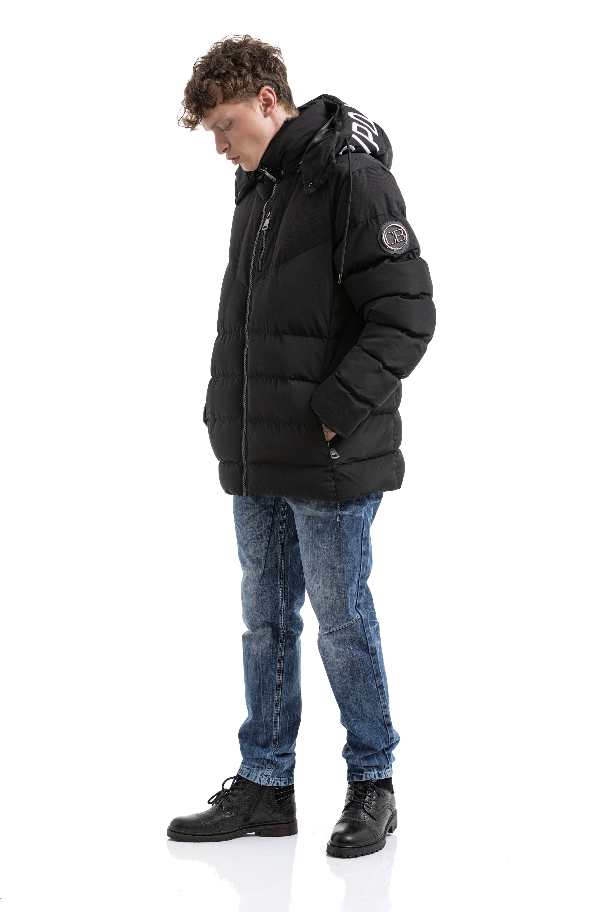 Cipo & Baxx Steppjacke mit Kapuze