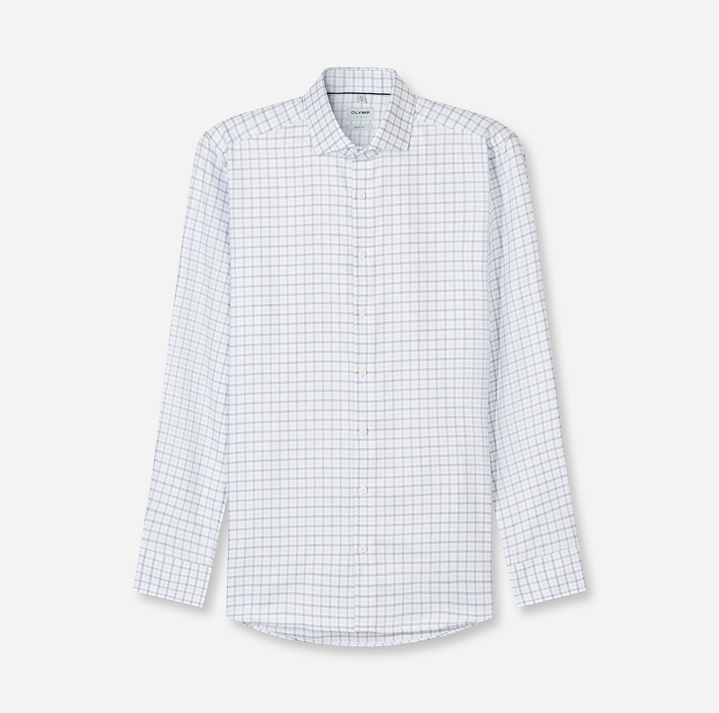 OLYMP Langarmhemd »Level Five« Businesshemd, body fit, Royal Kentkragen, Karomuster