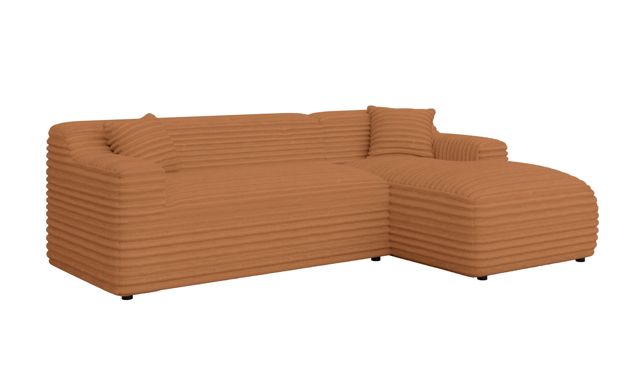 Home affaire Ecksofa »LILLIANA Designsofa, L-Form mit Recamiere rechts/links bestellbar«, L-Form mit Wellenunterfederung, Maße B/T/H: 256/160/76 cm
