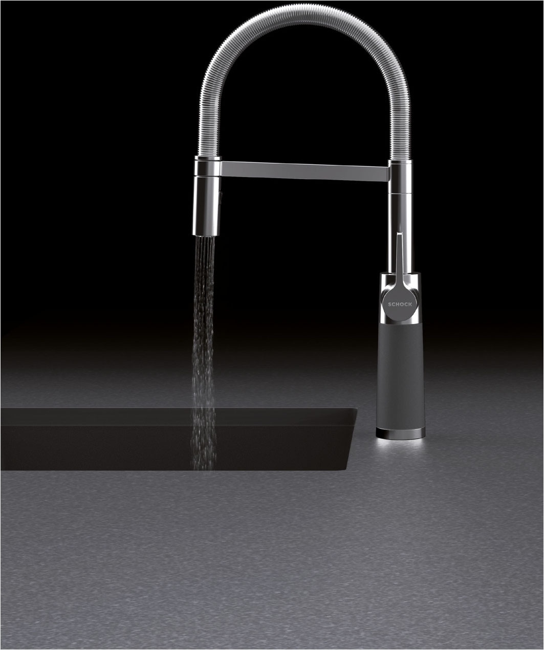 Schock Küchenarmatur »SC550« Festauslauf, Strahl-Brause, Rückflussverhinderer, Schwenkbereich 150°