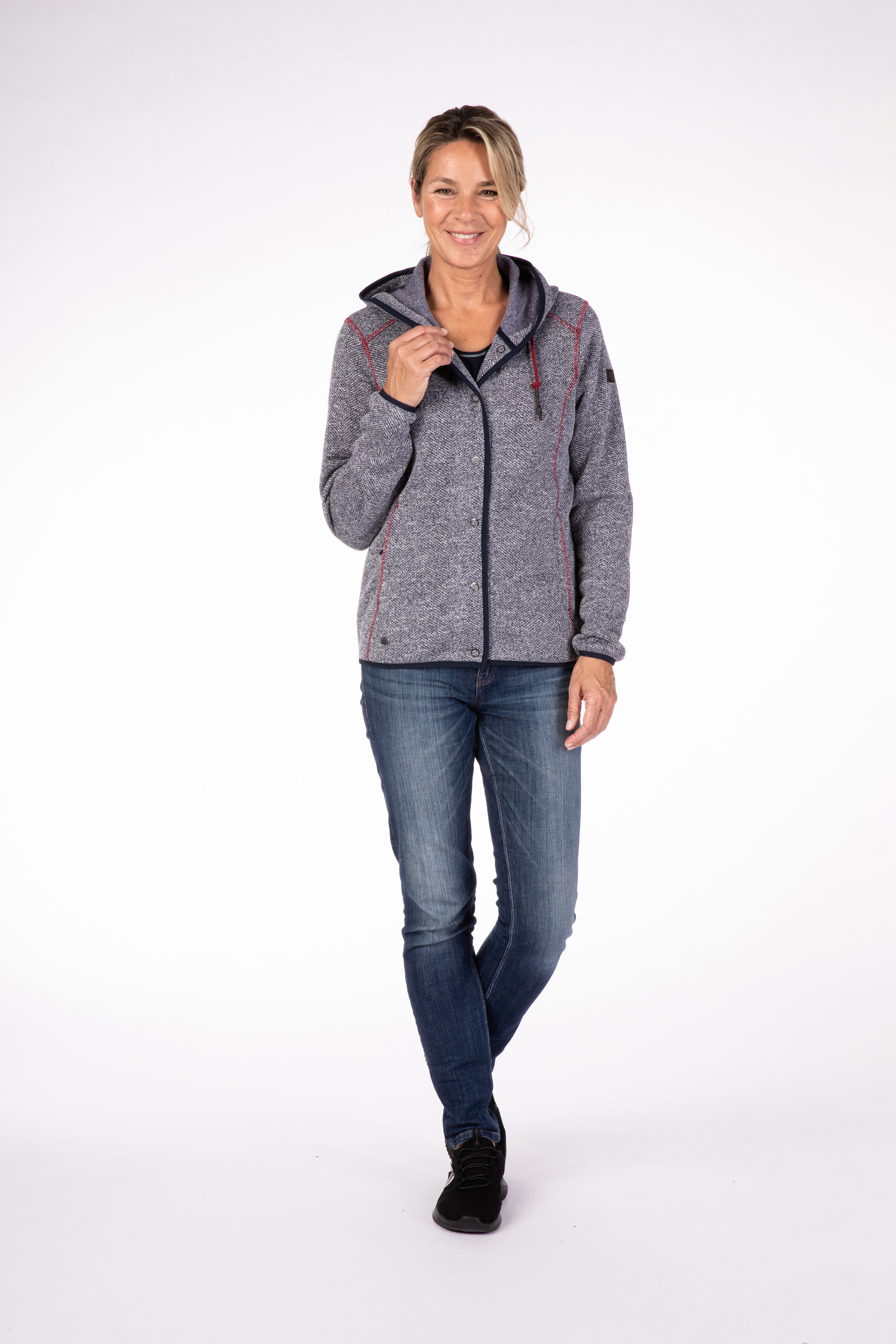 Fleecejacke »SASKWOOD II WOMEN«, weiche Fleecejacke in traditioneller Optik