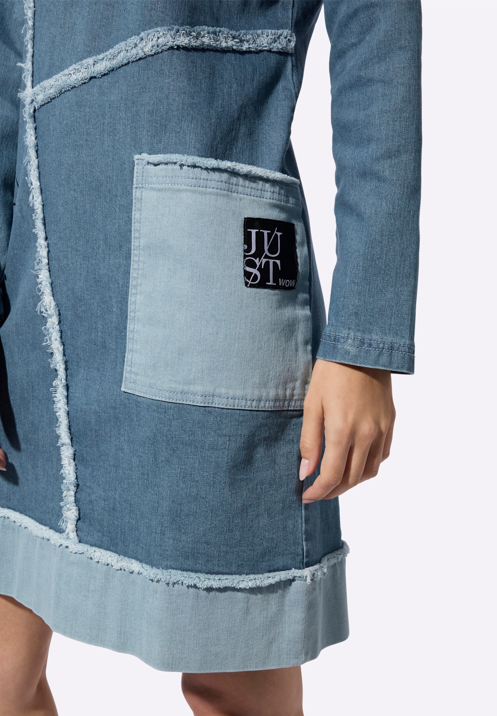 Witt Jeanskleid »Jeans-Kleid Jeanskleid mit Fransen-Verzierung«