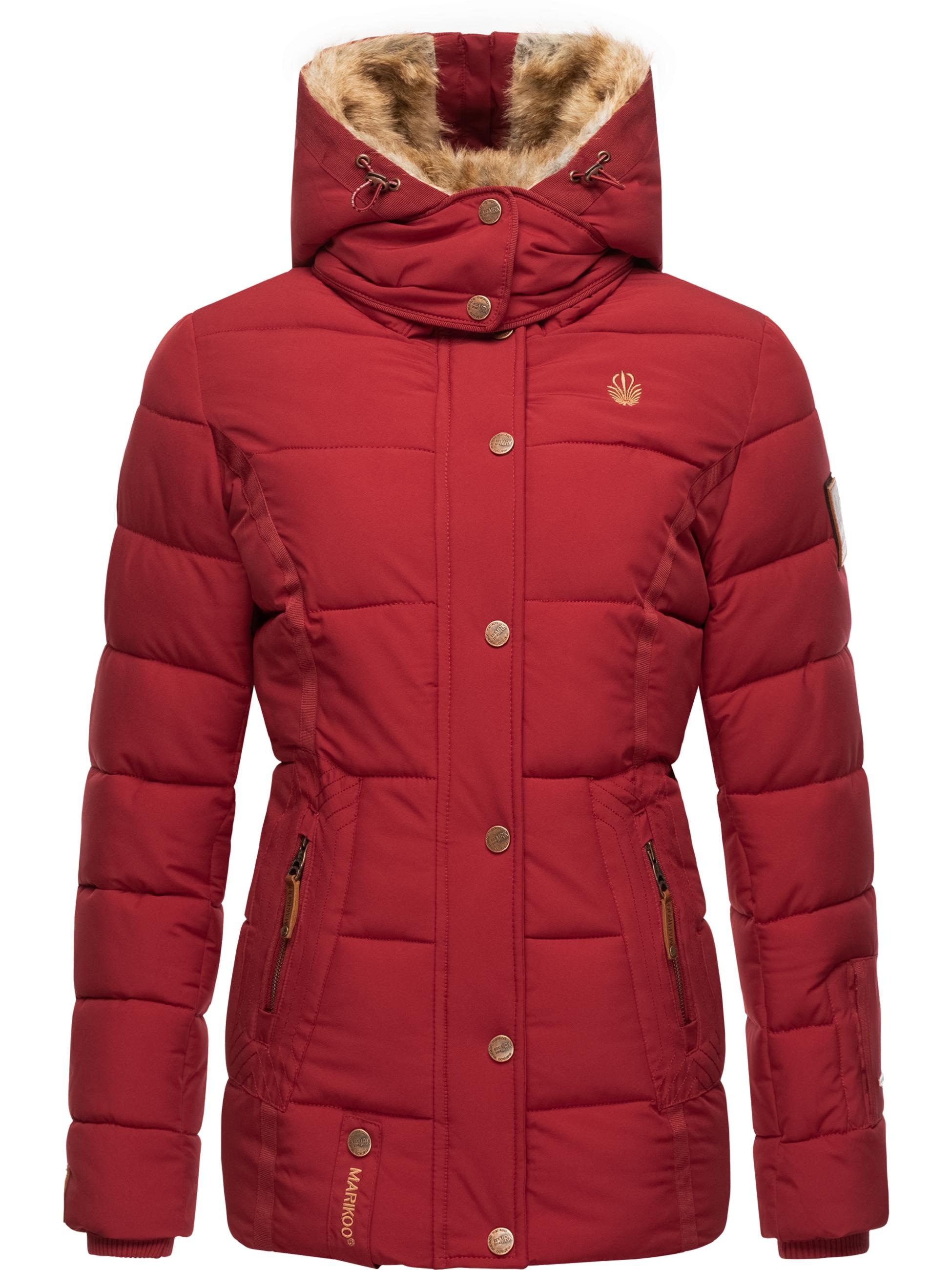 Marikoo Winterjacke »Winterjacke Nekoo«, mit Kapuze, stylische Damen Steppjacke mit großer Kapuze