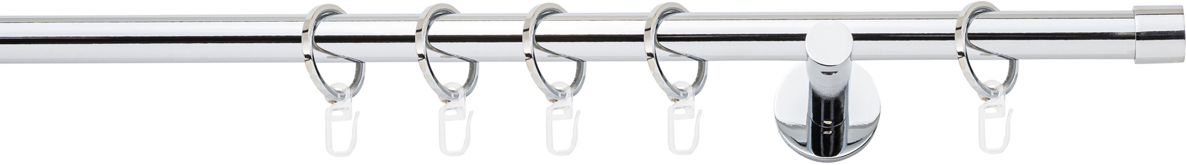 mydeco Gardinenstange »20mm Cap Wandträger 12 cm« 1 läufig-läufig Fixmaß