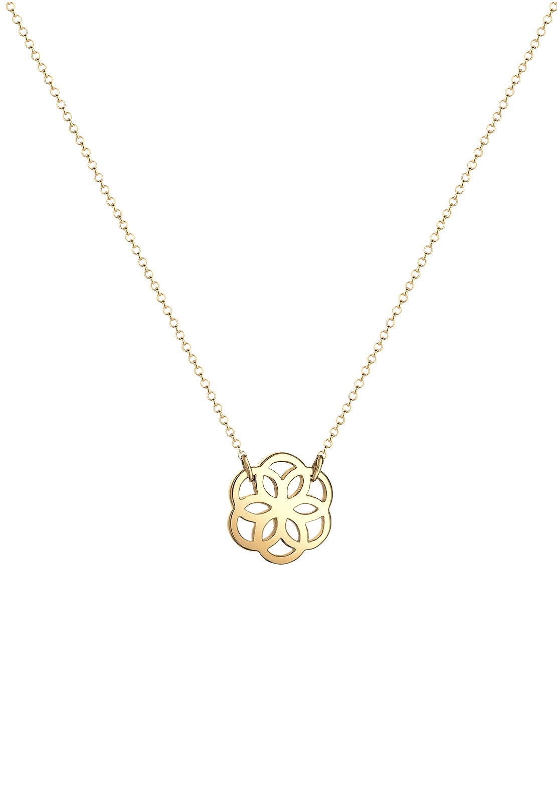 Elli Kette mit Anhänger »Halskette Blume Floral Blüte 925 Silber«