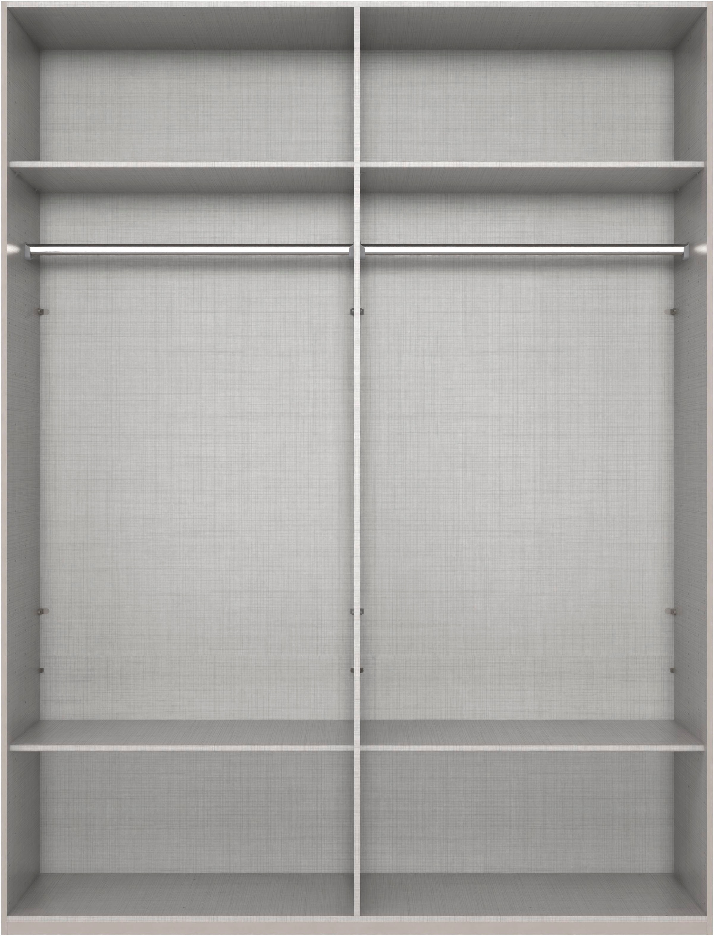 Wimex Kleiderschrank »Mugano,in 8 Breiten,3 Höhen,2 Tiefen, viele Farben, Made in Germany«, (in Basic oder Premium Ausstattung mit 2 weiteren Einlegeböden), mit langen oder kurzen Griffen aus Metall, mit oder ohne Spiegel