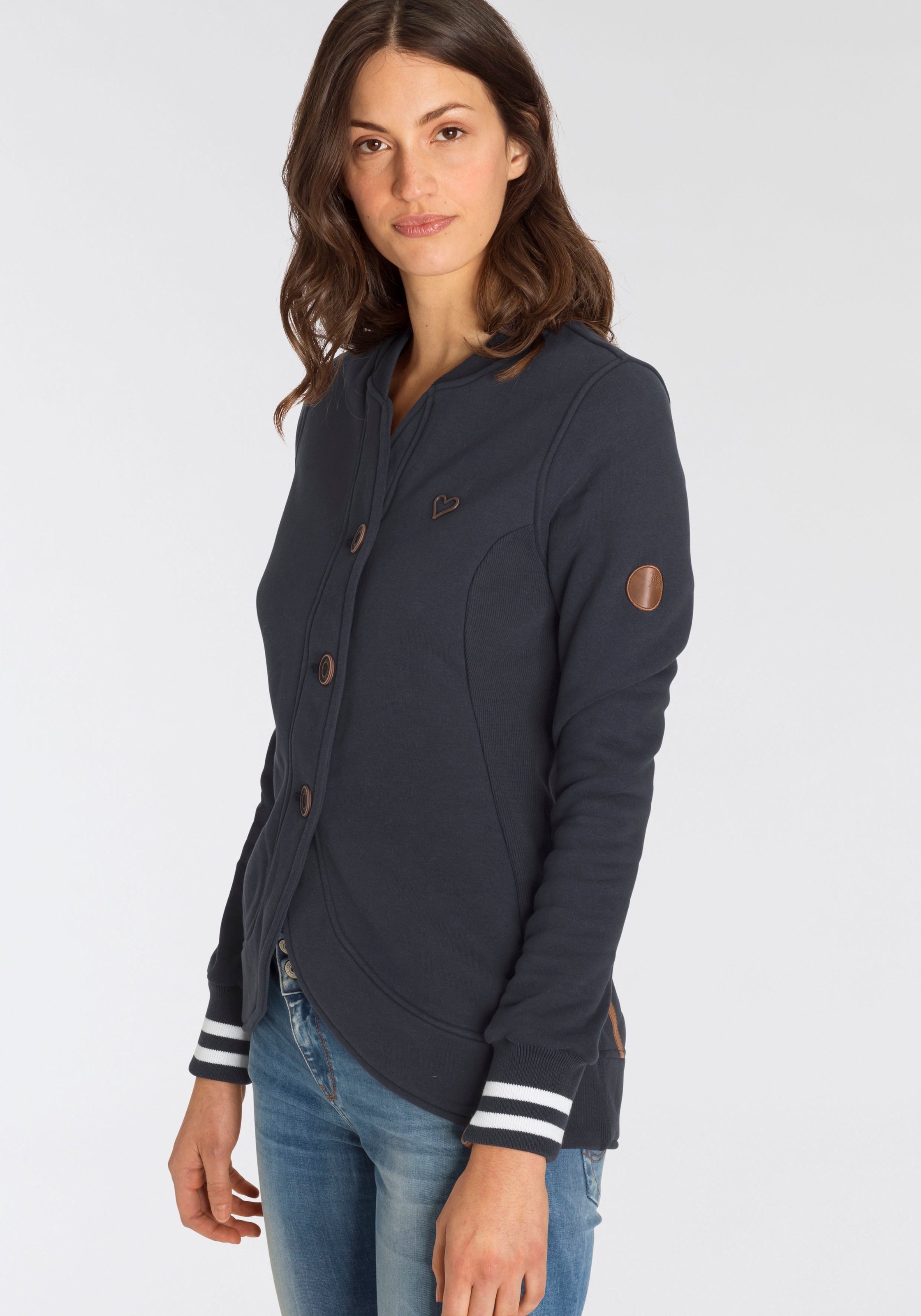 Alife & Kickin Sweatblazer »MartaAK«, maritime Sweatjacke mit Kontrast-Details