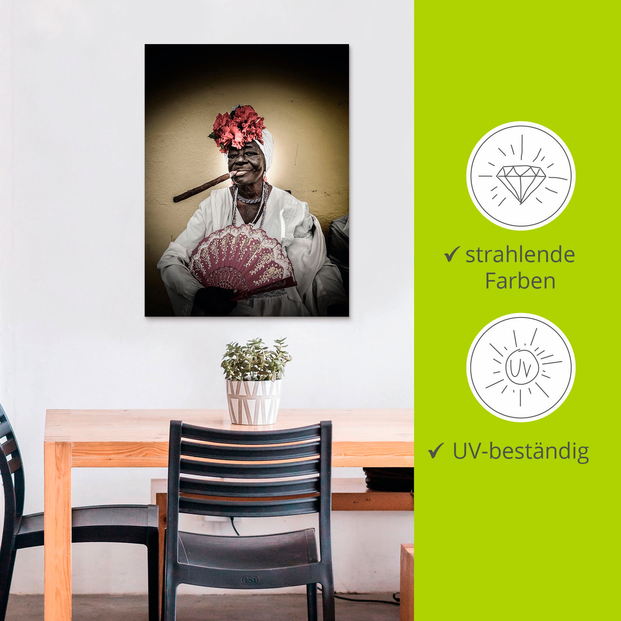 Artland Wandbild »Havanna«, Frau, (1 St.), als Alubild, Leinwandbild, Wandaufkleber oder Poster in versch. Größen