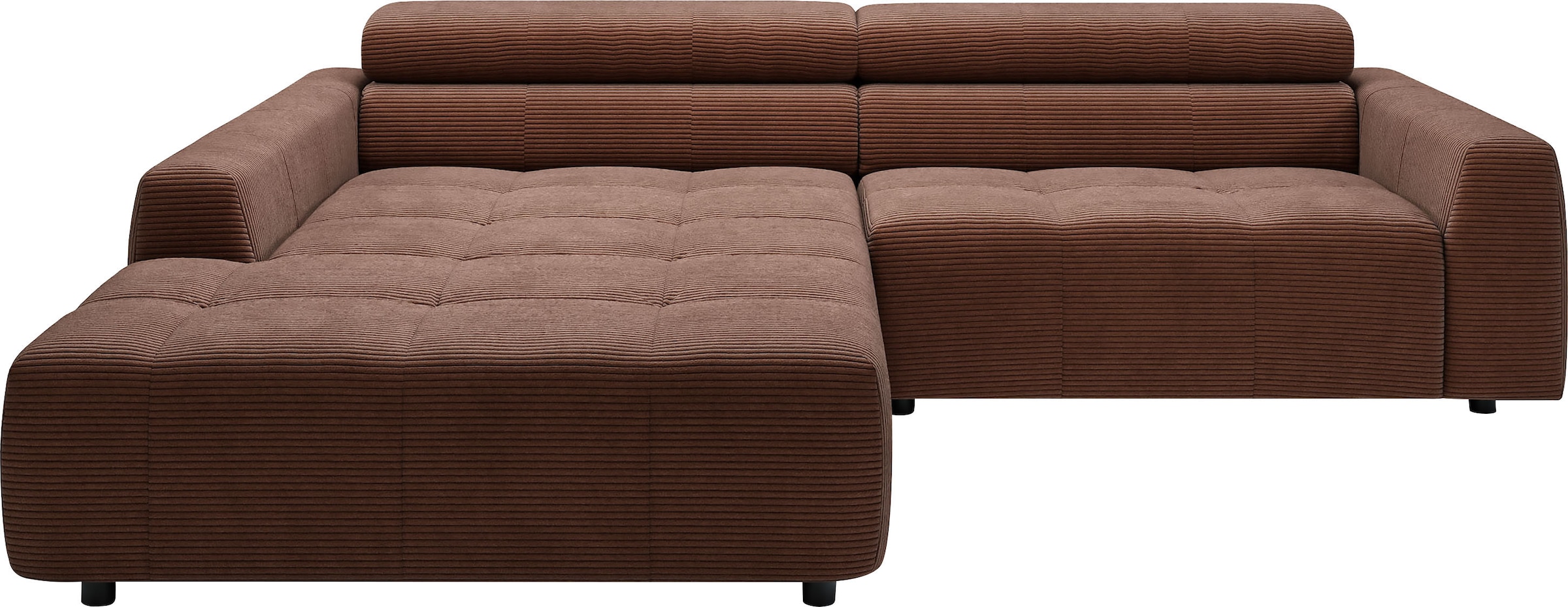 3C Candy Ecksofa »Denver auch mit Cord- und Easy care-Bezug, Kopfteilverstellung L-Form«, wahlweise. mit motorischer Sitztiefenverstellung
