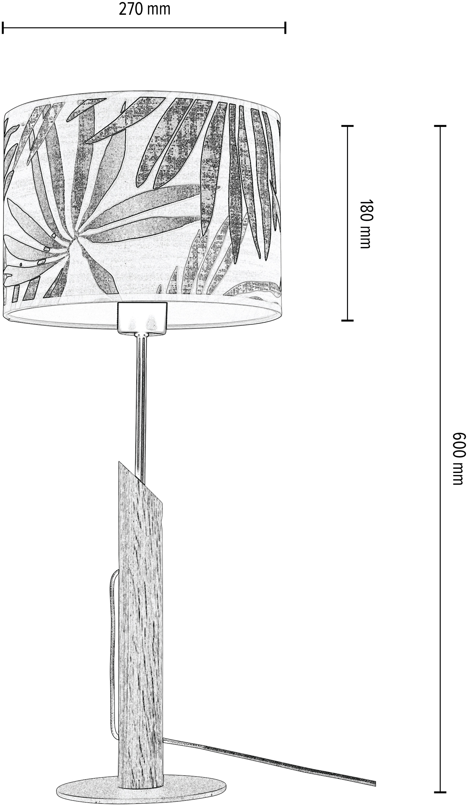 BRITOP LIGHTING mit flammig-flammig, 1 laminierter Schirm OTTO »HOJA«, bestellen bei Tischleuchte Aus Tapete Eichenholz aus FSC®-Zertifikat