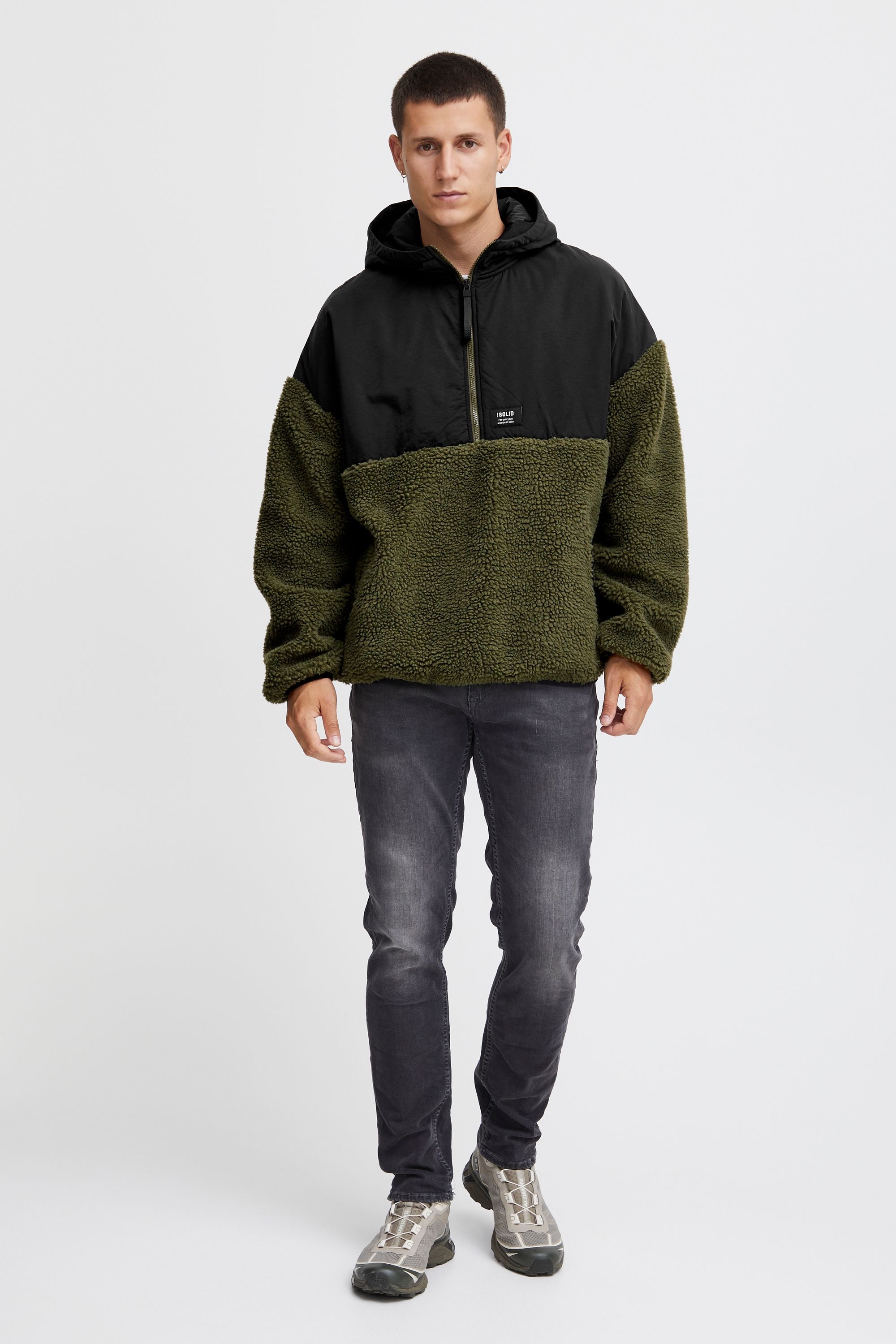 !Solid Fellimitatjacke »Fellimitatjacke SDMarco«, mit Kapuze