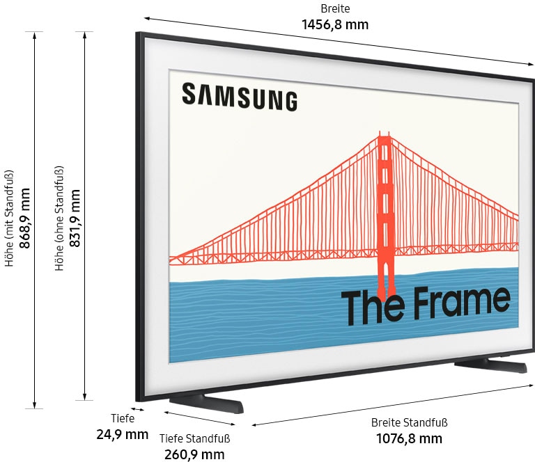 Samsung QLED-Fernseher »GQ65LS03AAU«, Zoll, im bei 4K Rahmen-Look,Art 4K,100% Quantum HD, cm/65 Smart-TV, Prozessor Ultra 163 Mode OTTO Farbvolumen,Design