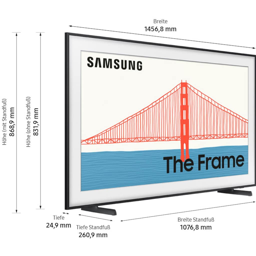 Samsung QLED-Fernseher »GQ65LS03AAU«, 163 cm/65 Zoll, 4K Ultra HD, Smart-TV, Quantum Prozessor 4K,100% Farbvolumen,Design im Rahmen-Look,Art Mode