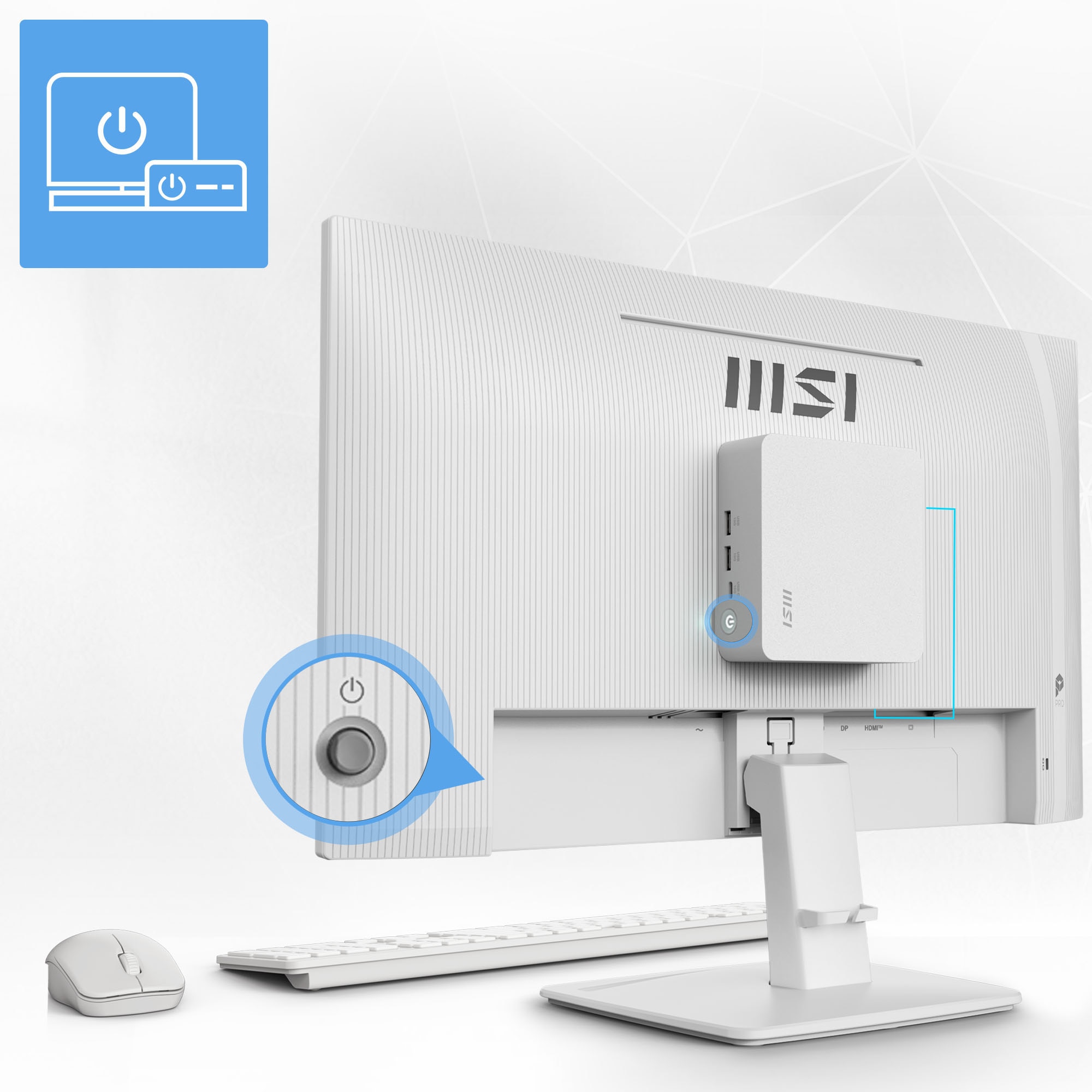 MSI LED-Monitor »PRO MP243W E14« 60,5 cm/24 ″  1920 x 1080 px Full HD 1 Reaktionszeit 144 Hz neigbar, Lautsprecher