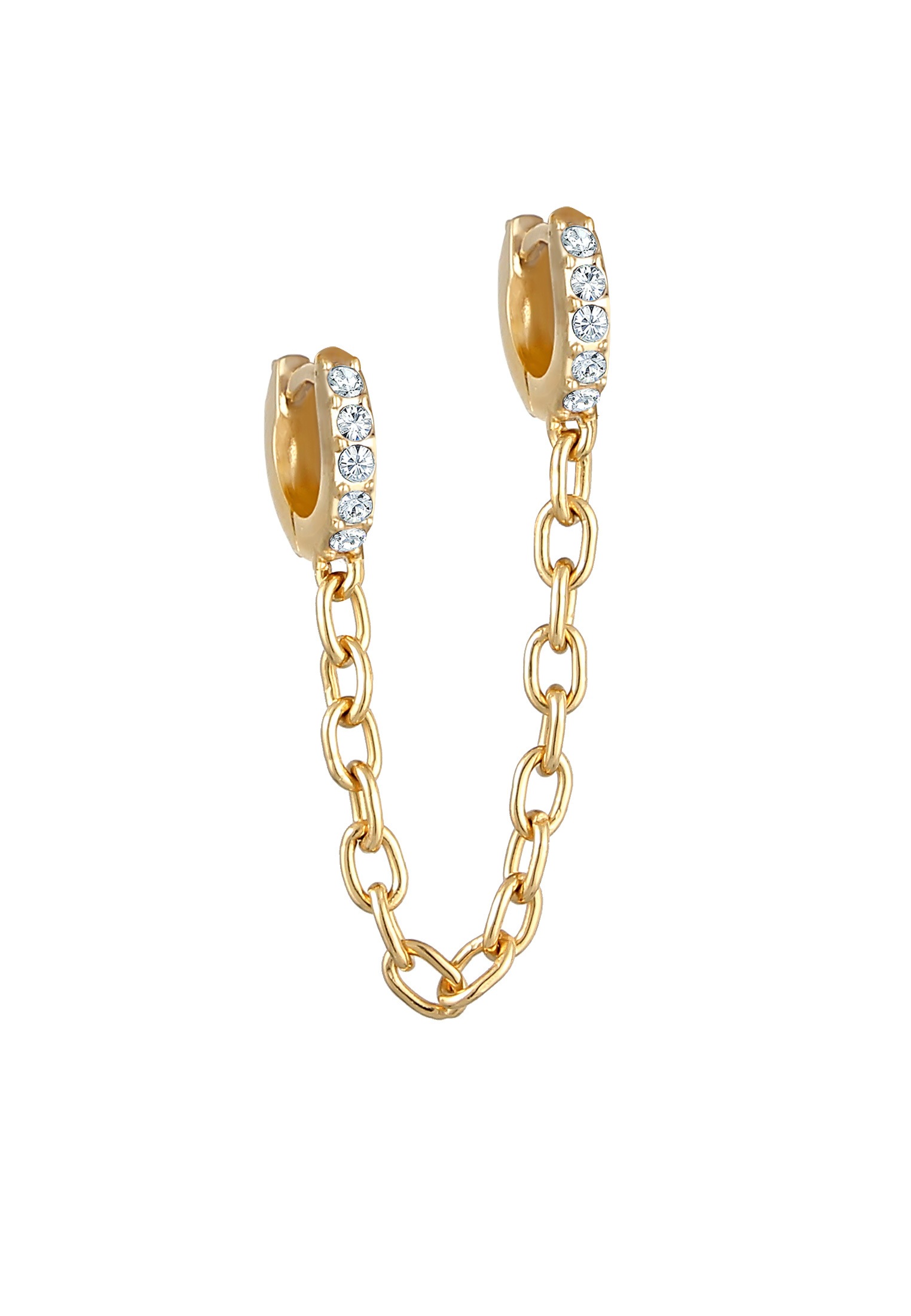 Elli Paar Creolen »Ohrringe Creole 925 Silber, mit Kristallen von Swarovski®«