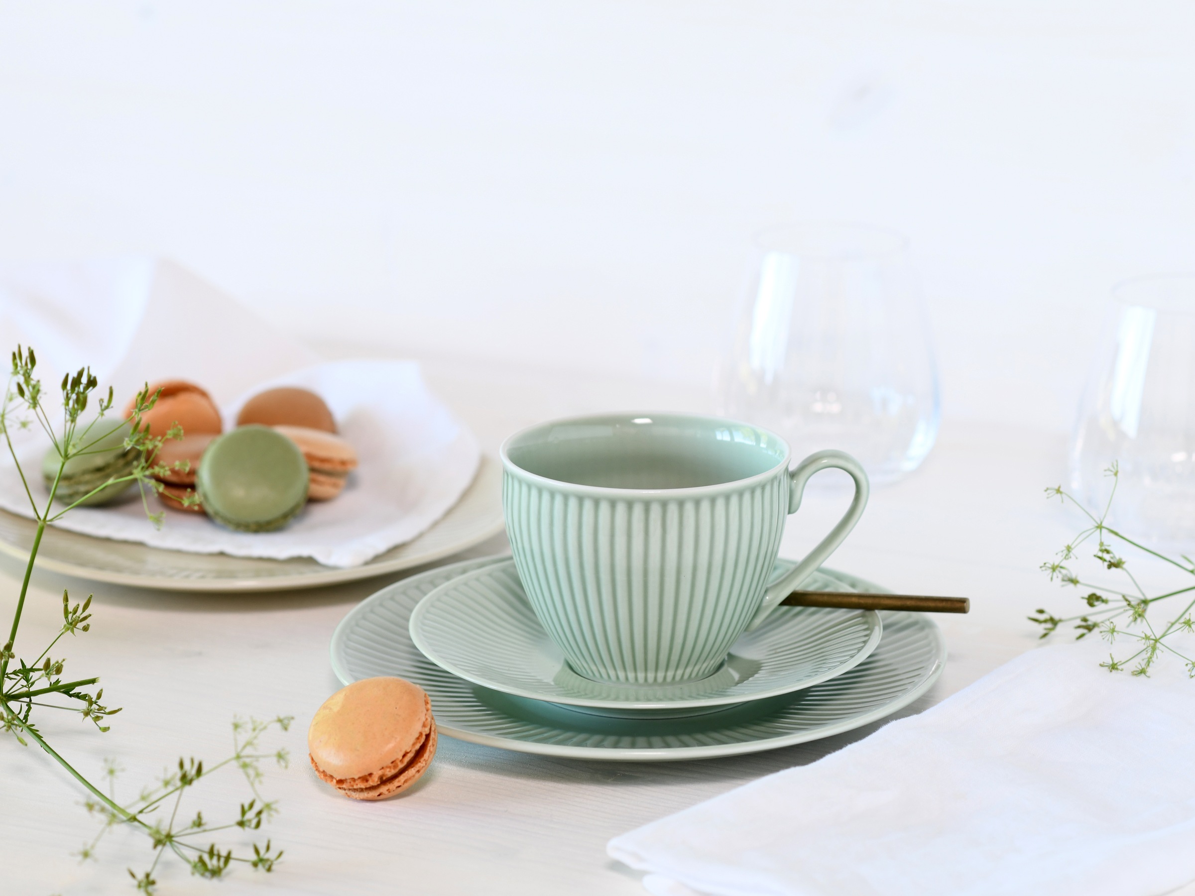 CreaTable Kaffeeservice »Valencia Pastell, Kaffee-Service 18-tlg« Elegant, Boho Chic