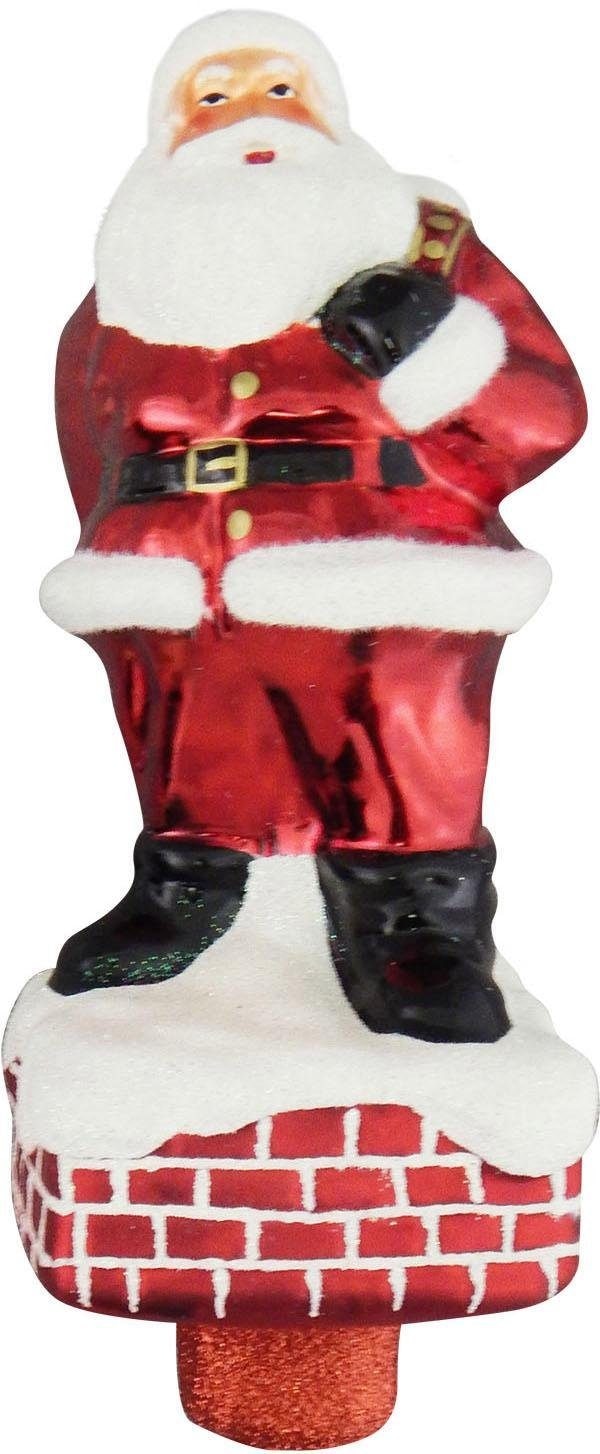 Krebs Glas Lauscha Christbaumspitze »Santa OTTO Weihnachtsdeko Schornstein, bei kaufen online handdekoriert Christbaumschmuck«, rot, auf
