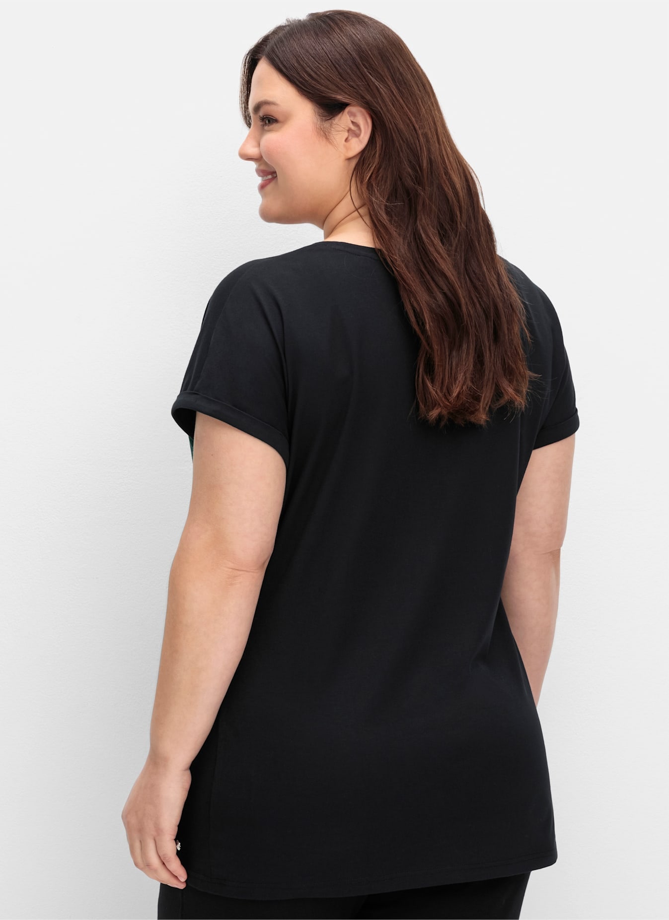 Sheego Kurzarmshirt »T-Shirt«, (1 tlg.)