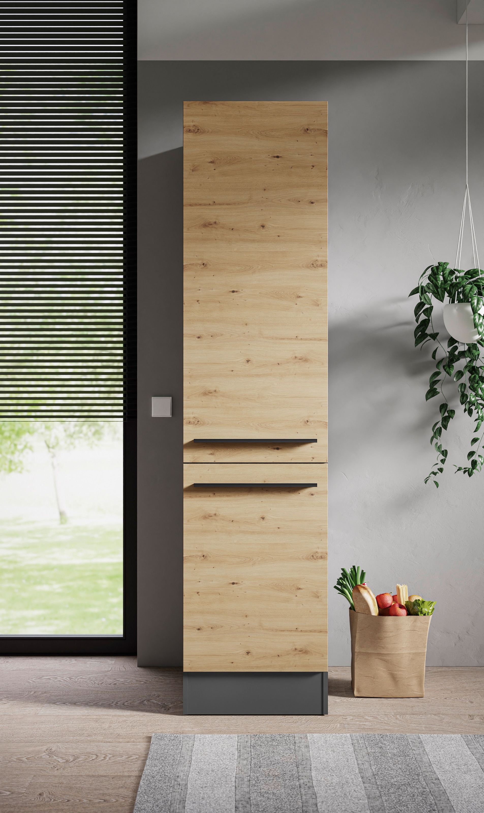 BASIC by Balculina Vorratsschrank »Jazz B/T/H 50x57x212cm« 1 Stk. tlg. Breite 50cm, Melaminbeschichtung
