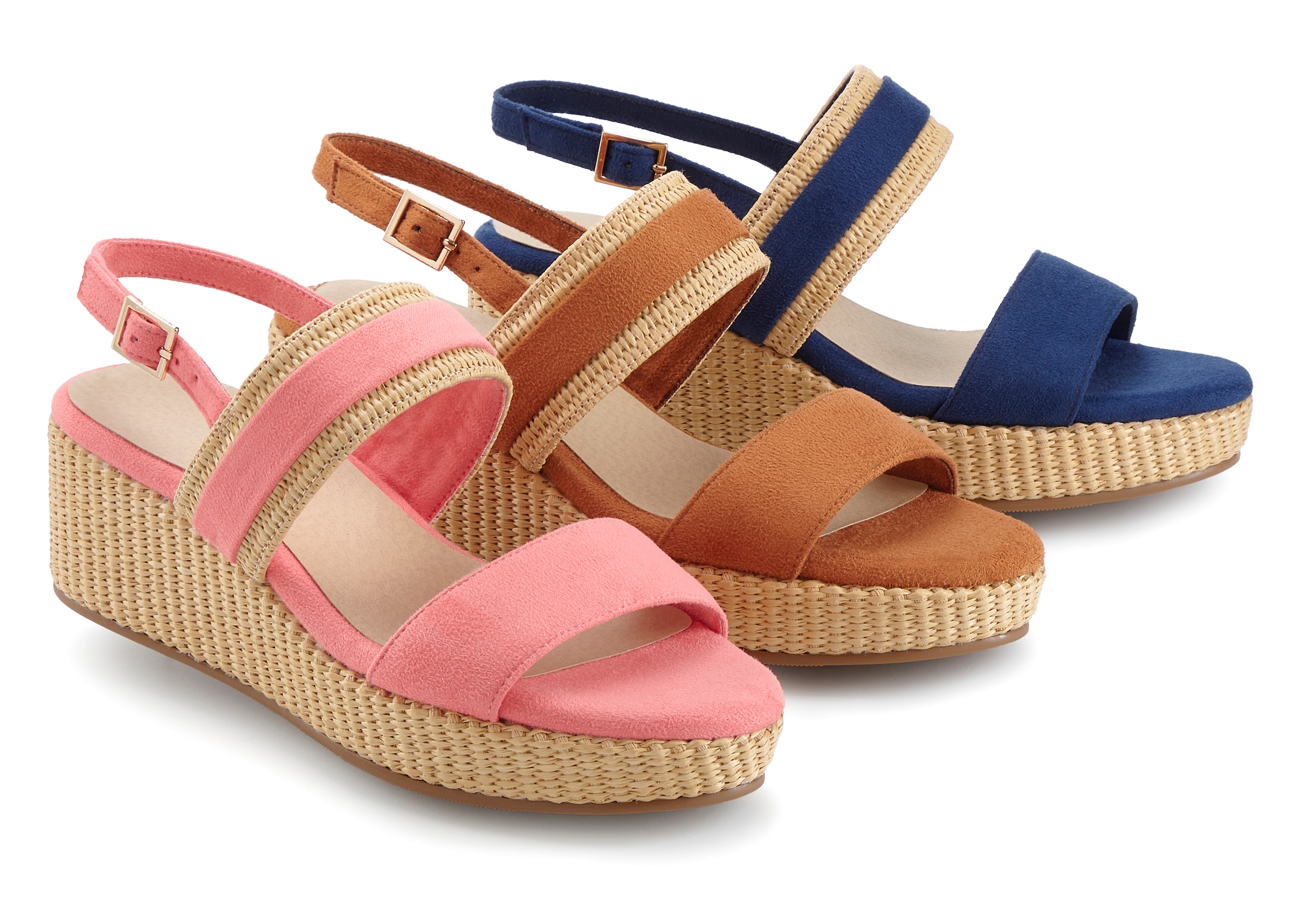 Beachtime Sandalette »Sommerschuh, Sandale, offener Schuh, Keilsandalette,«  mit Keilabsatz VEGAN