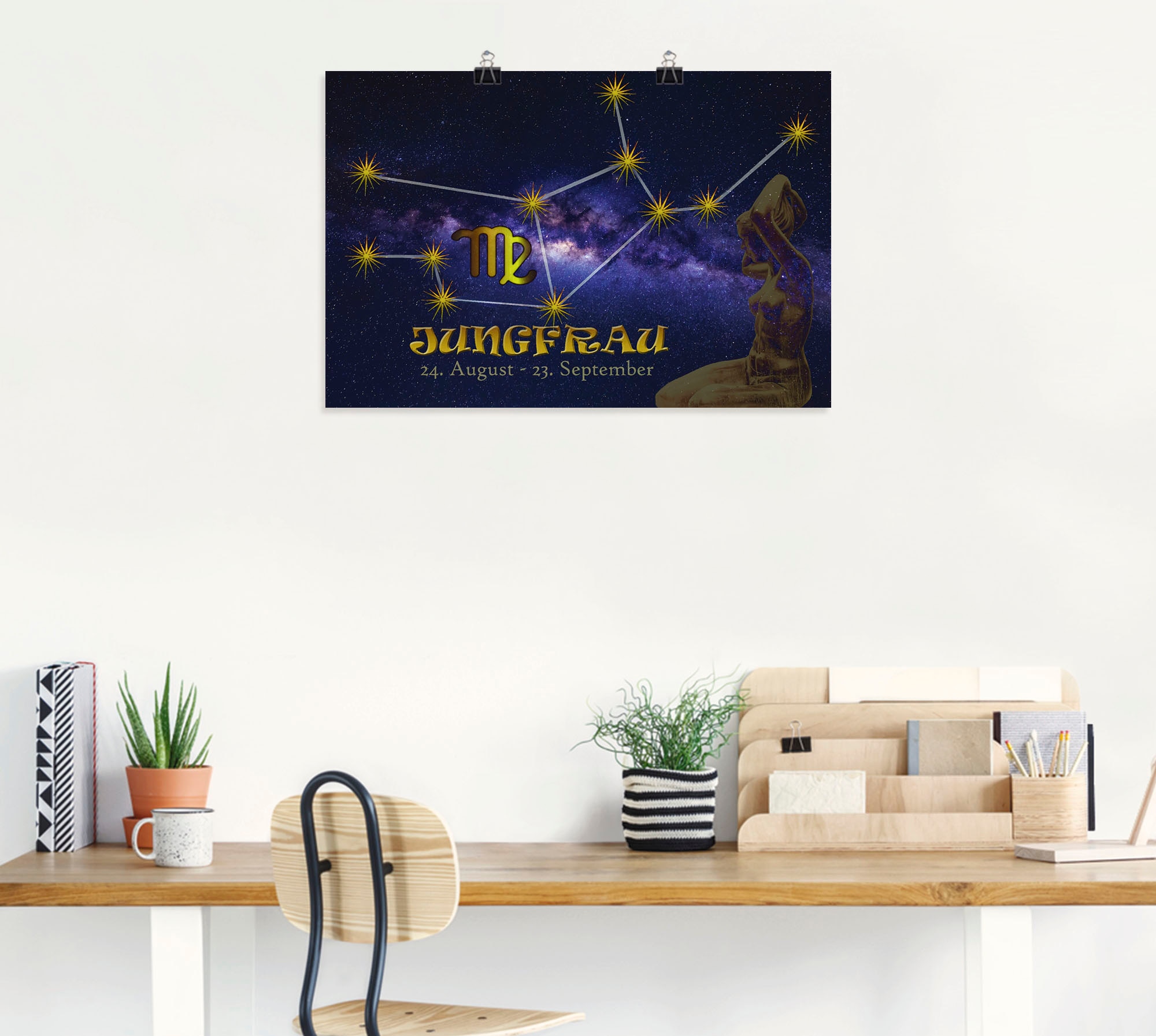 Artland Wandbild »Sternzeichen - Jungfrau«, Bilder von Sternzeichen, (1 St.), als Alubild, Outdoorbild, Poster in verschied. Größen