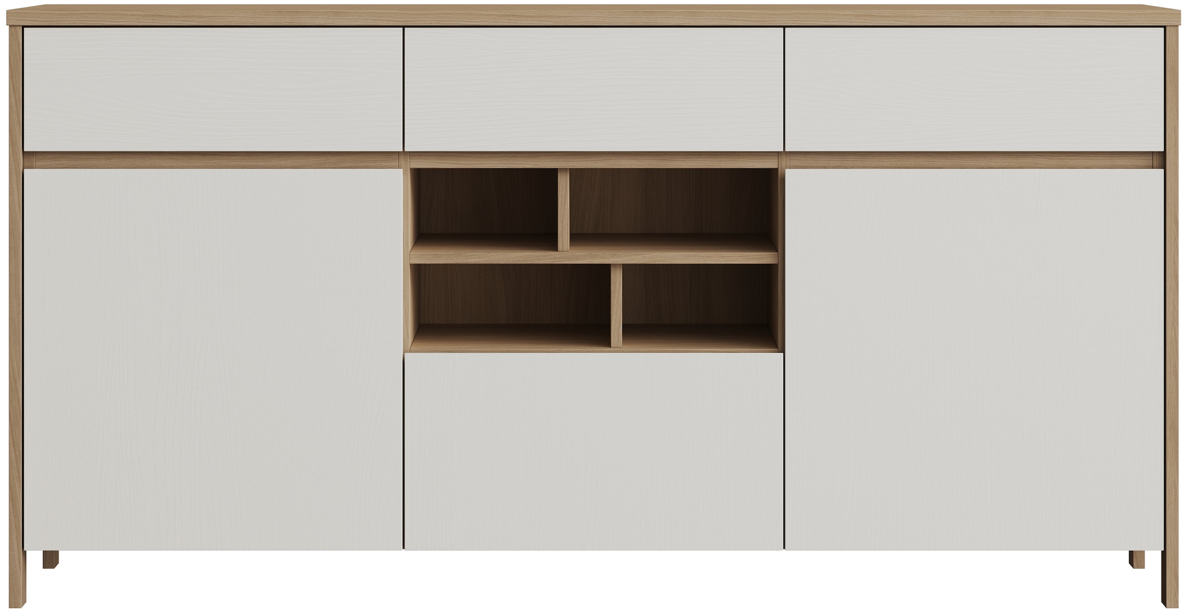 Home affaire Sideboard »Stranda, moderner Schrank, Kommode im Scandi-Style, 165 cm breit«, elegante Rahmenoptik, ausreichend Stauraum, vielseitig einsetzbar