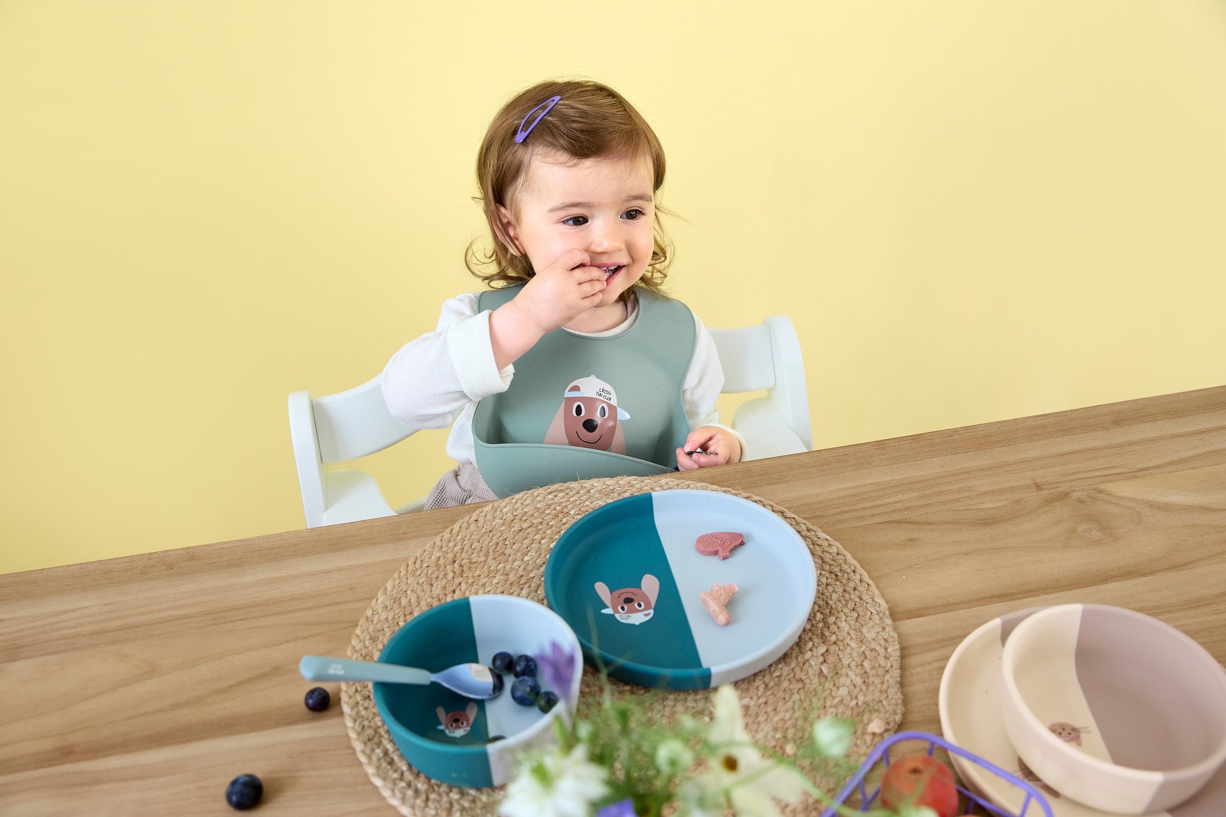 LÄSSIG Lätzchen »Tiny Team Dog, Silikon«