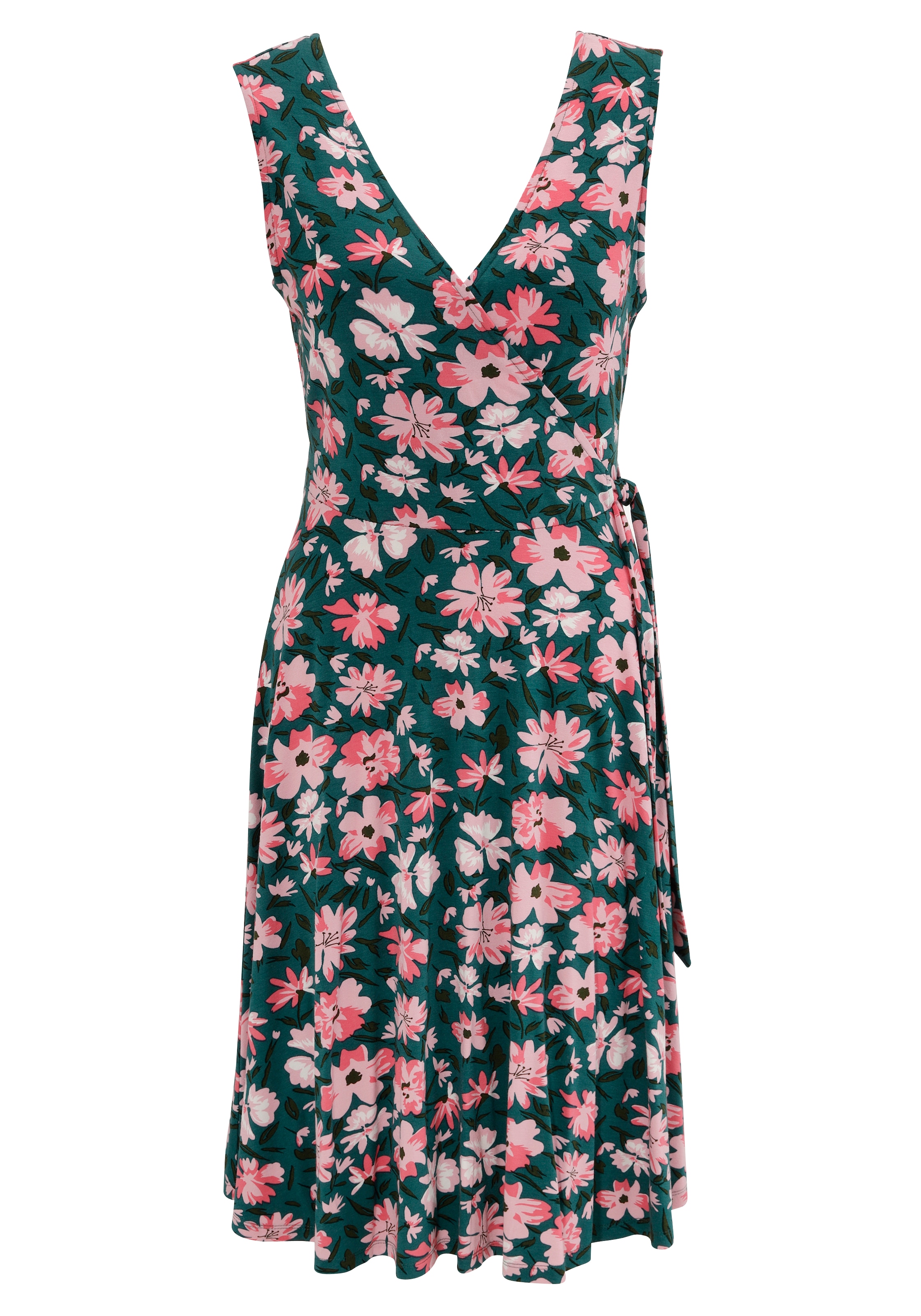 Aniston CASUAL Sommerkleid, mit malerischen Blumendruck - jedes Teil ein Unikat - NEUE KOLLEKTION