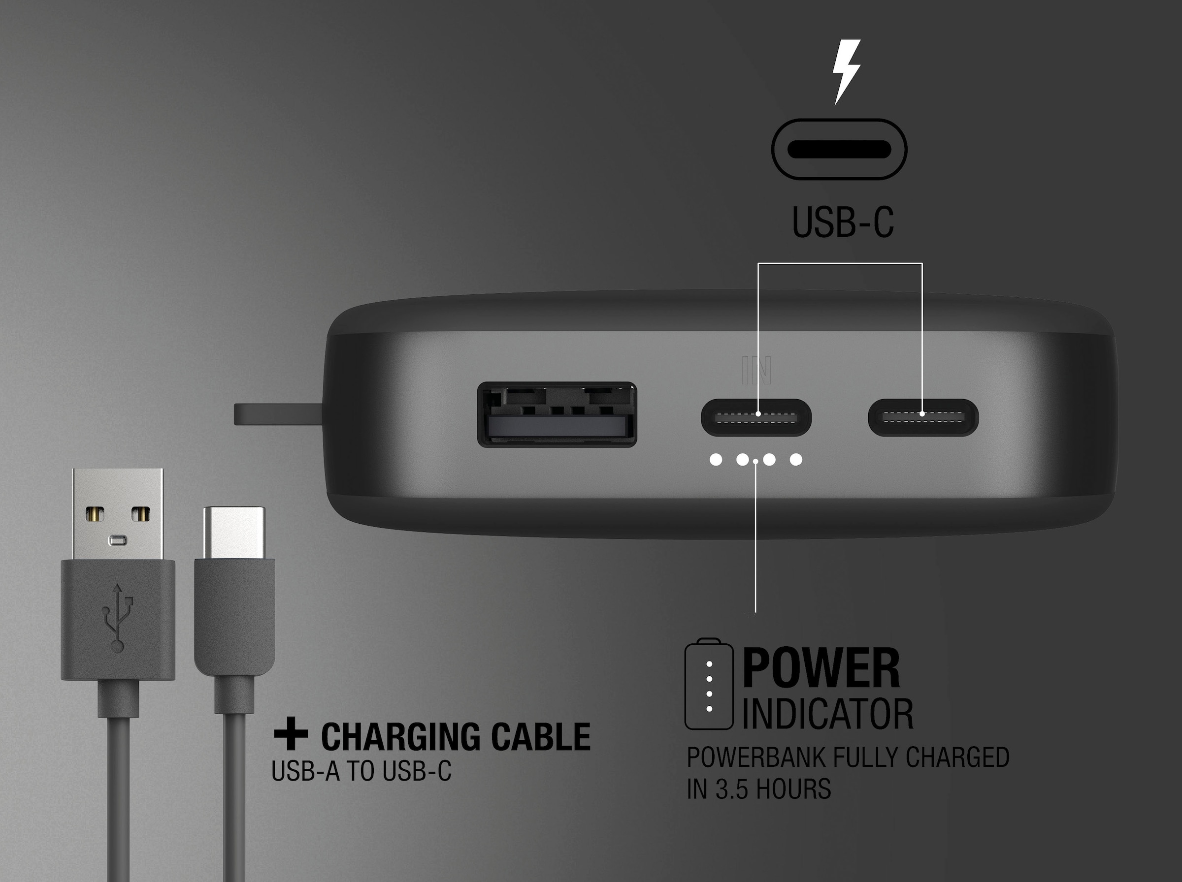 Fresh´n Rebel Powerbank »Power Pack 18000mAh mit USB-C, Ultra Fast Charge & 20W PD«