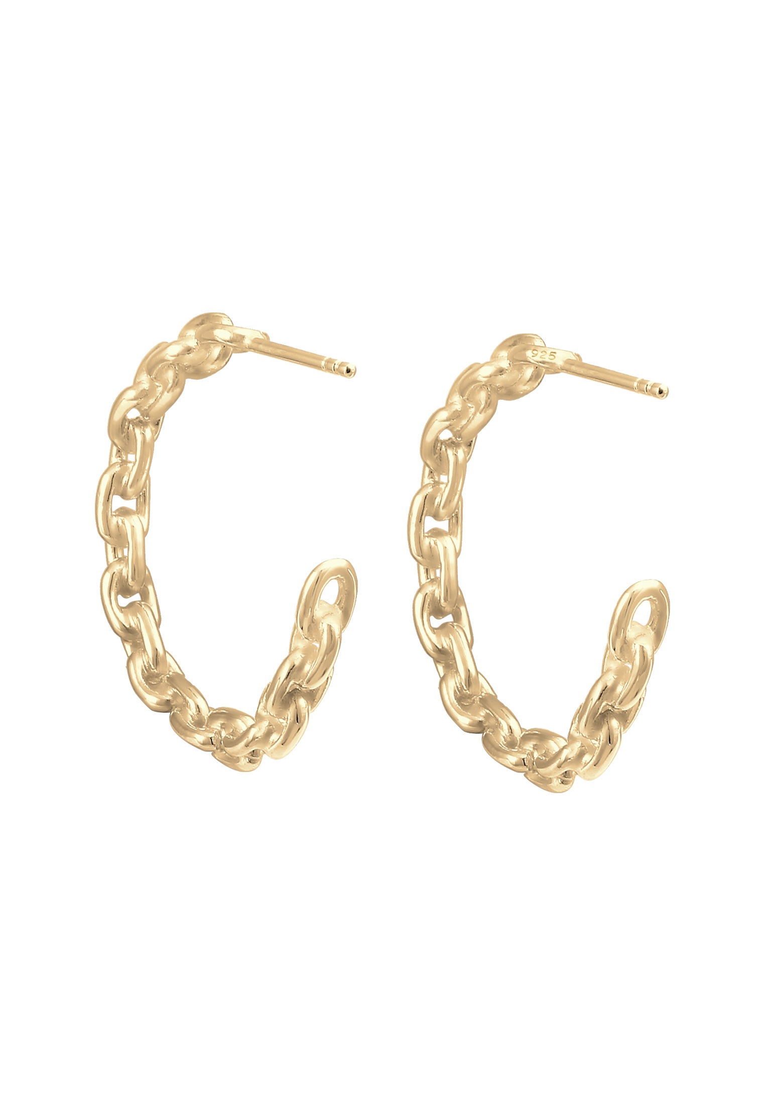 Elli Paar Creolen »Ohrringe Creolen Glieder Design 925 Sterling Silber«