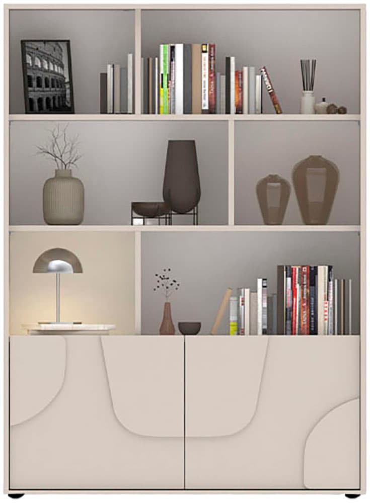 INOSIGN Highboard »Stone« 3D-Design, Push-to-open, Stauraum dekorativ & praktisch, Füße wählbar